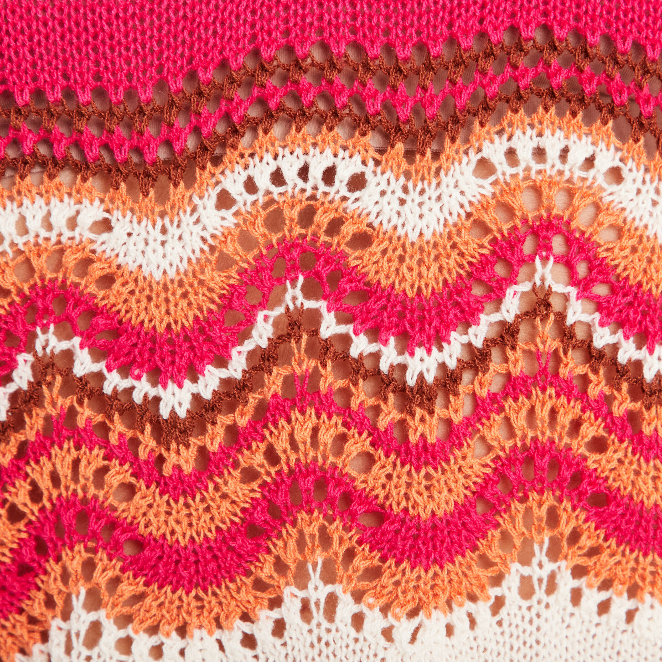 pull manches 34 ajoure rose fushia femme Pull manches 3/4 ajouré rose fushia femme