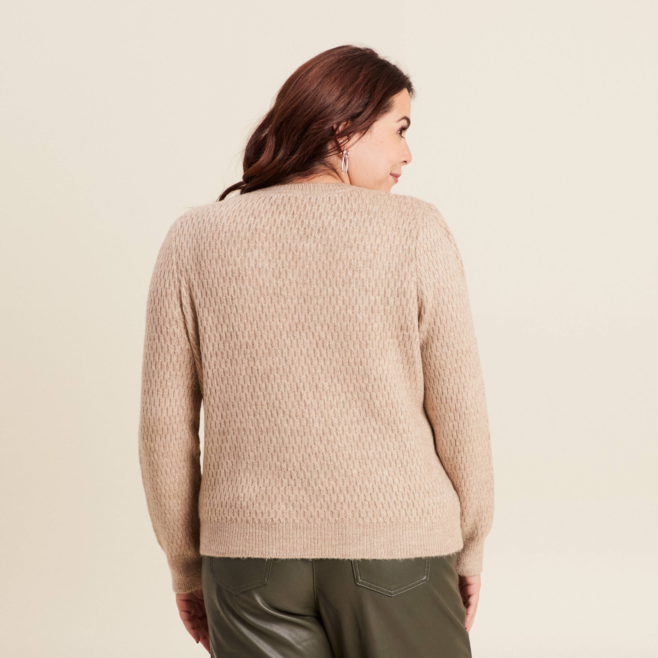 pull manches longues beige femme Pull manches longues beige femme