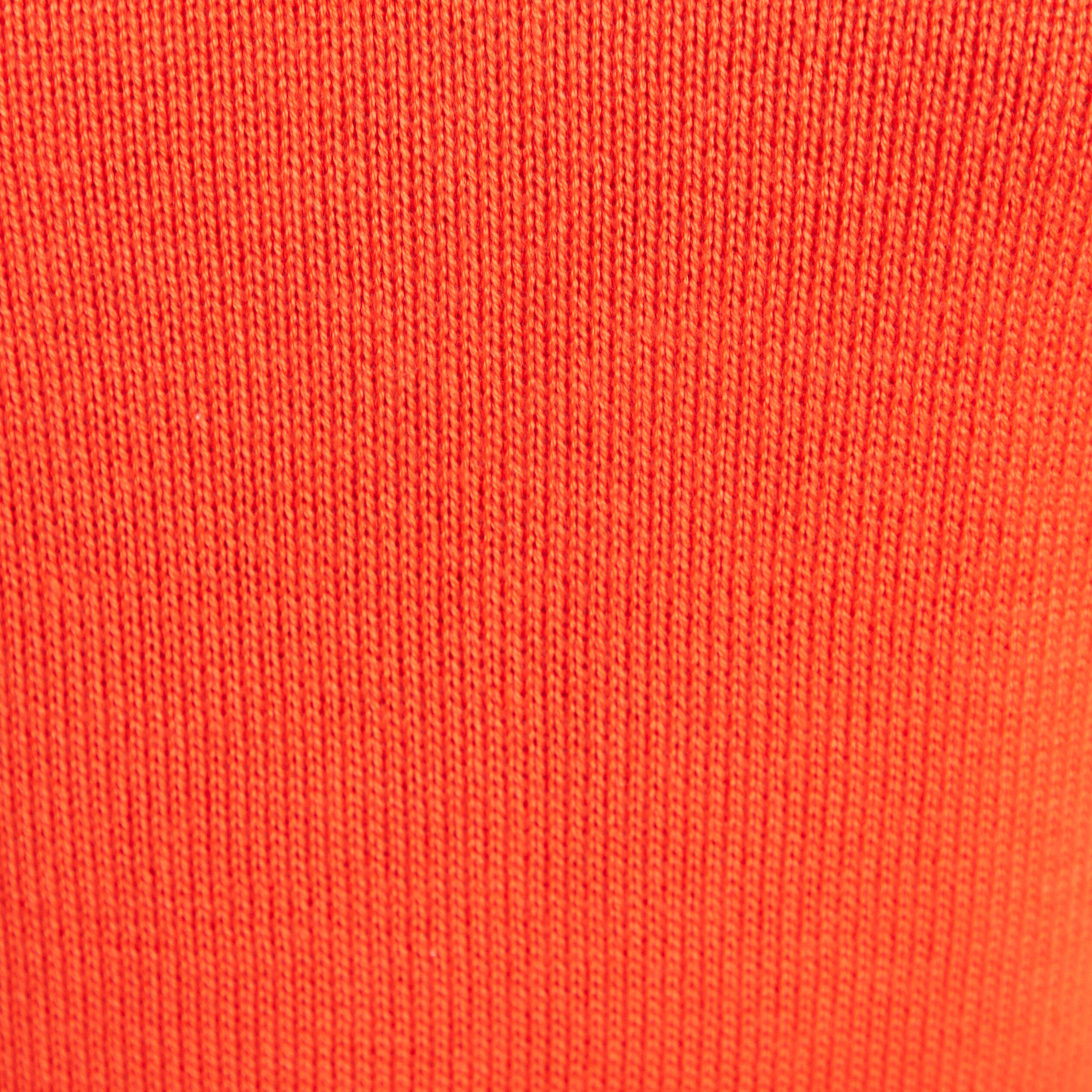 D&eacute;bardeur droit court col rond orange fonc&eacute; femme
