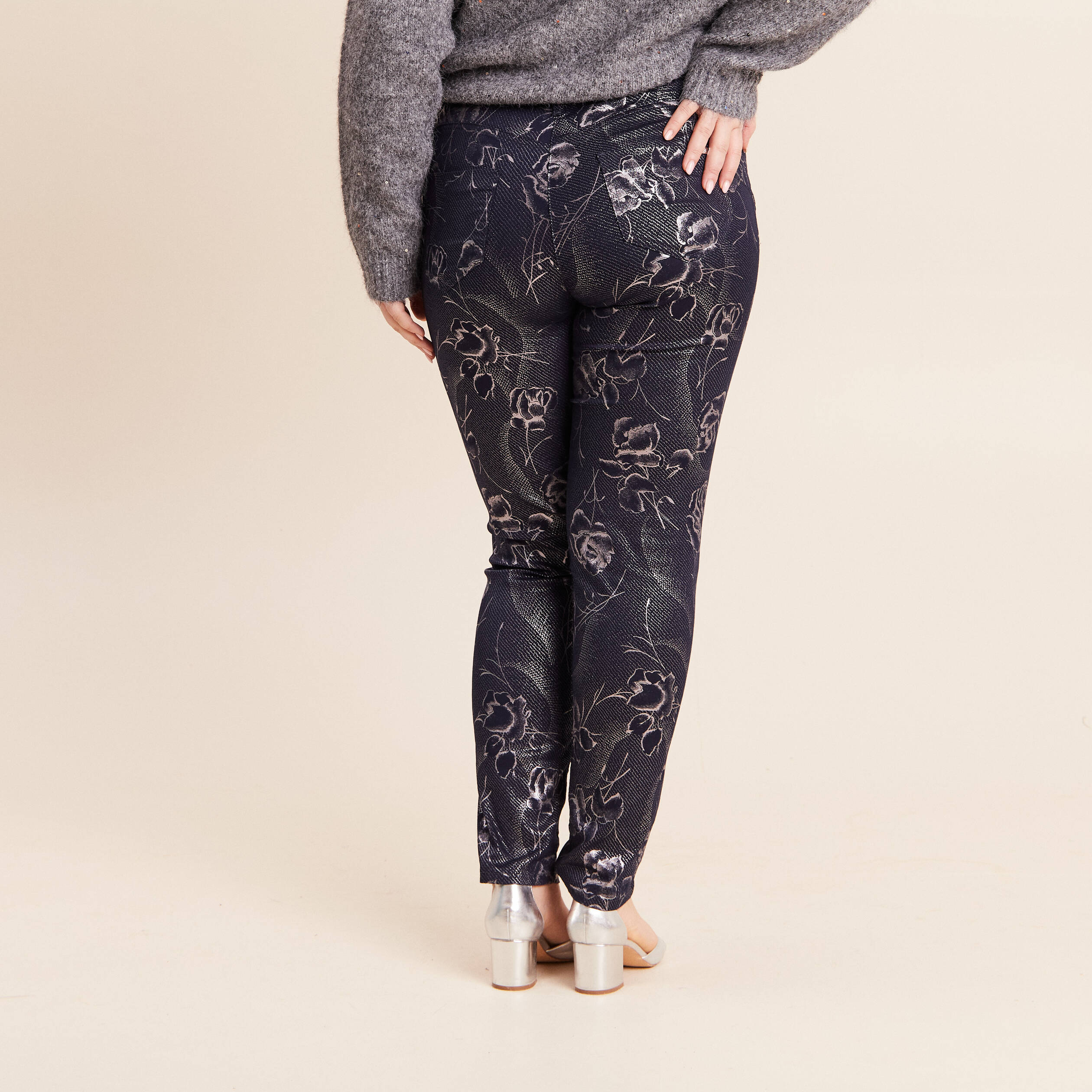 Pantalon magique Le L&eacute;ger enduit bleu femme