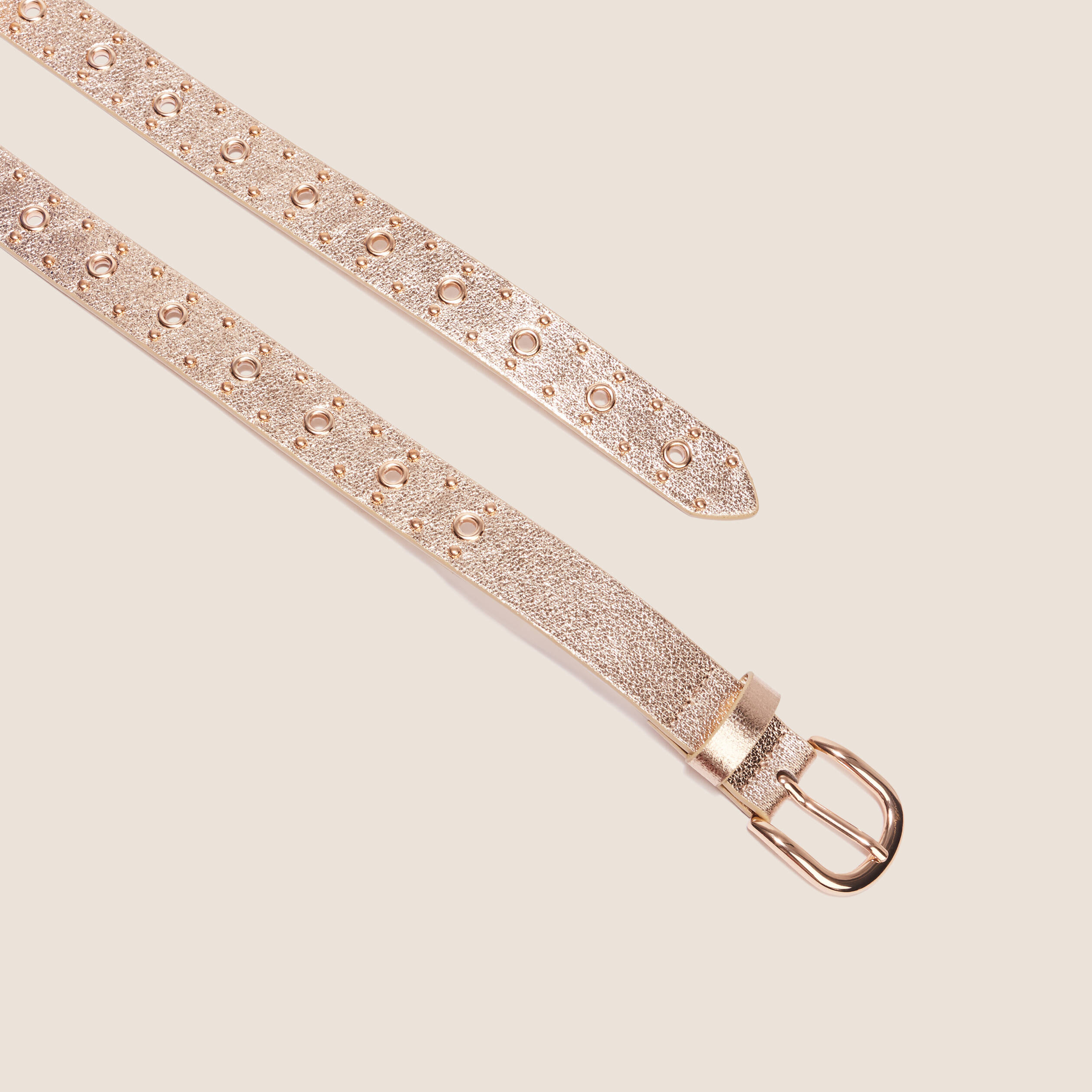 ceinture metallisee oeillets couleur or femme Ceinture métallisée oeillets couleur or femme