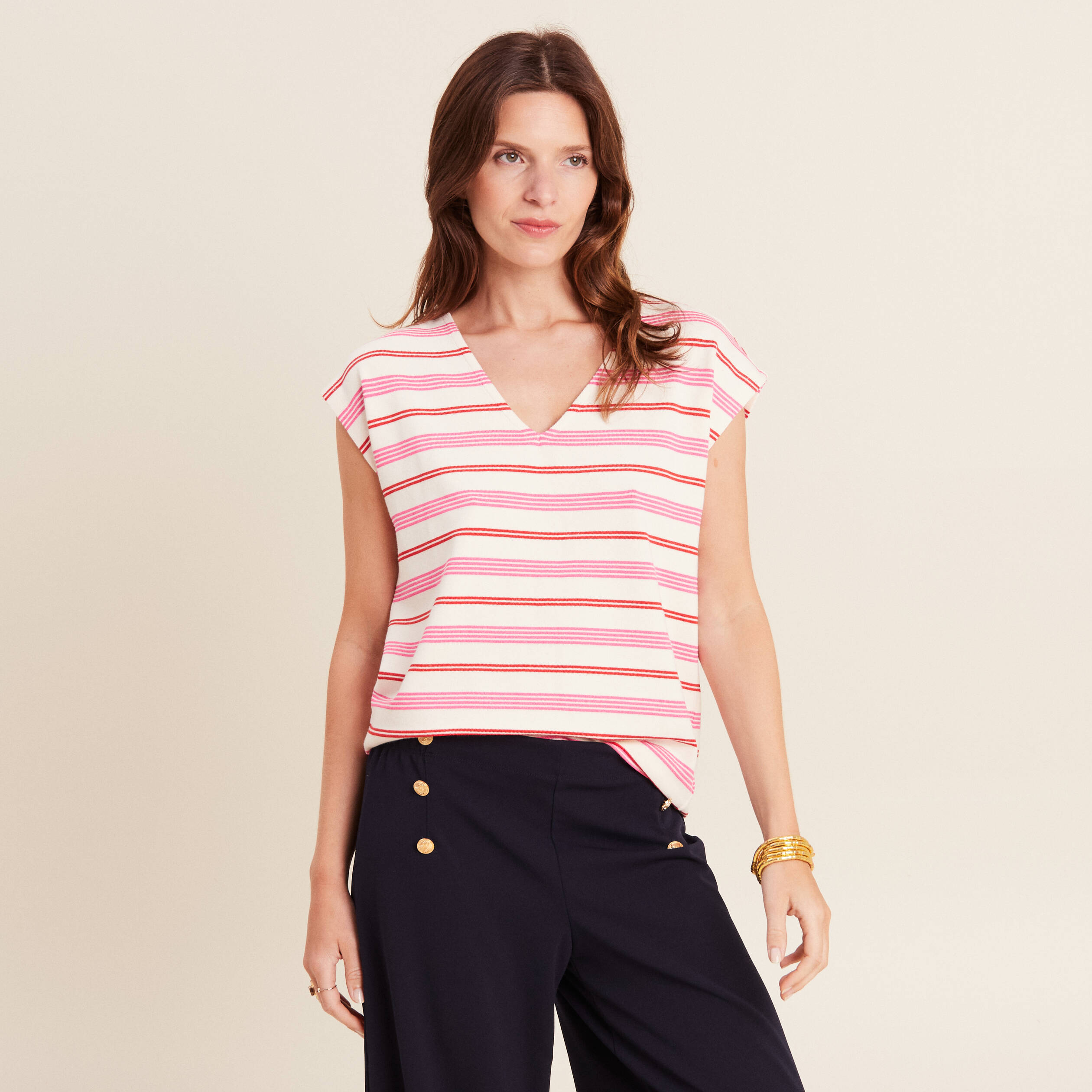 t shirt manches courtes blanc femme T-shirt manches courtes blanc femme