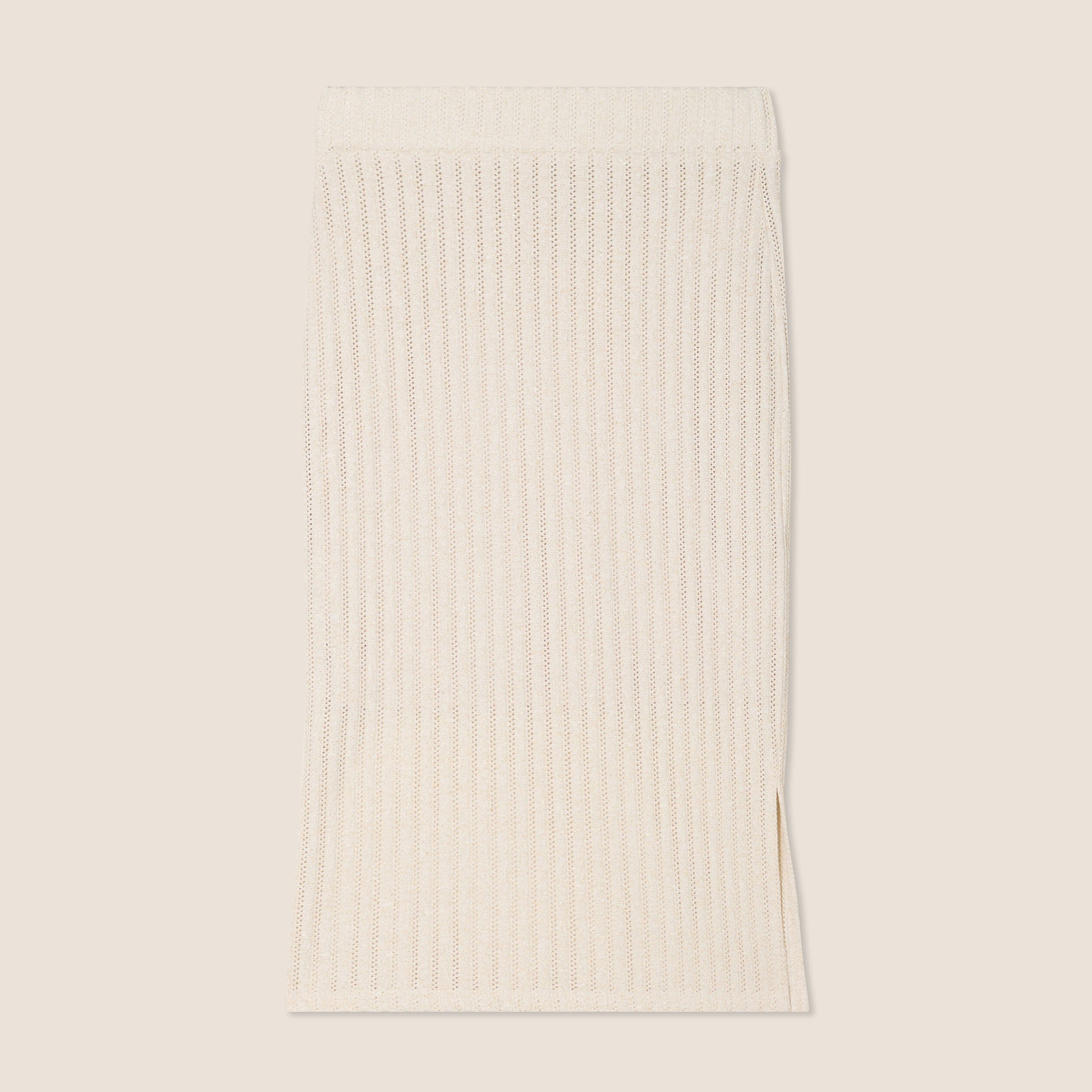 jupe tricot longue tube ecru femme Jupe tricot longue tube ecru femme