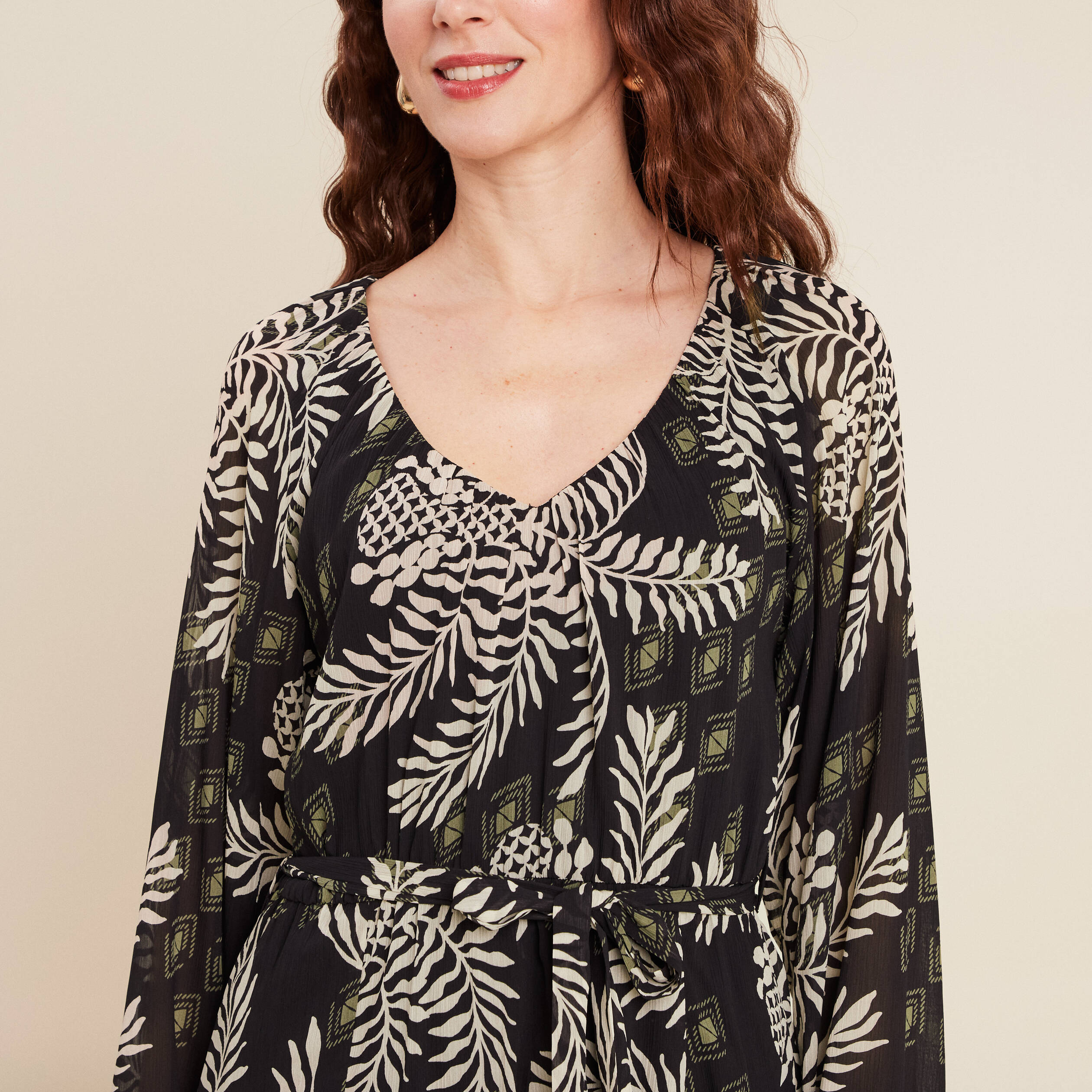 robe evasee manches 34 noir femme Robe évasée manches 3/4 noir femme