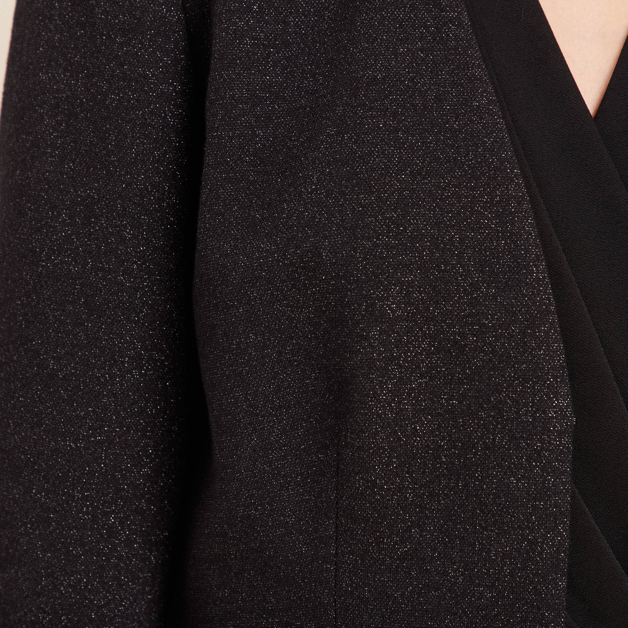 bolero cintre fils metallises noir femme Boléro cintré fils métallisés noir femme