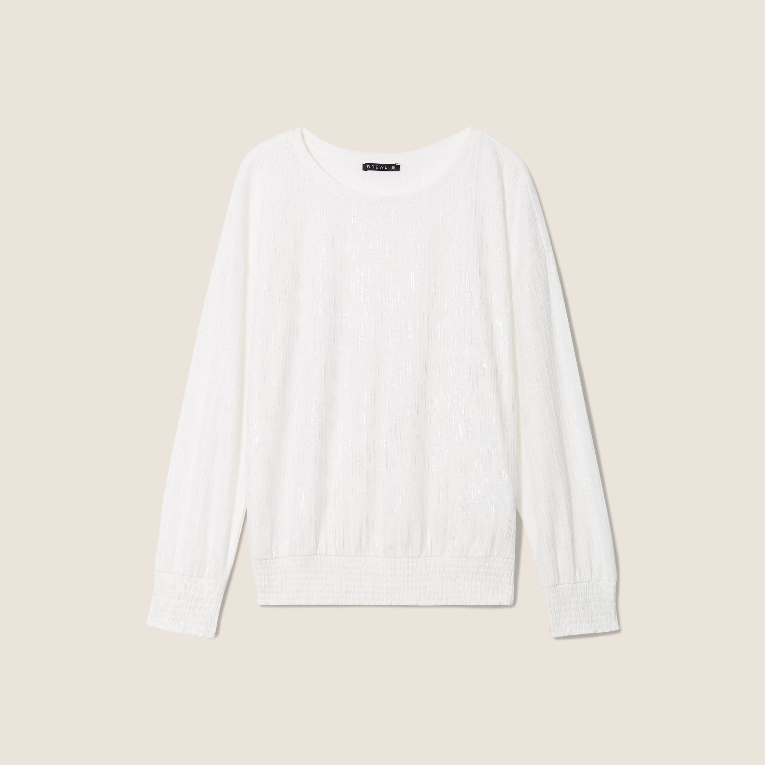 t shirt manches longues ecru femme T-shirt manches longues ecru femme