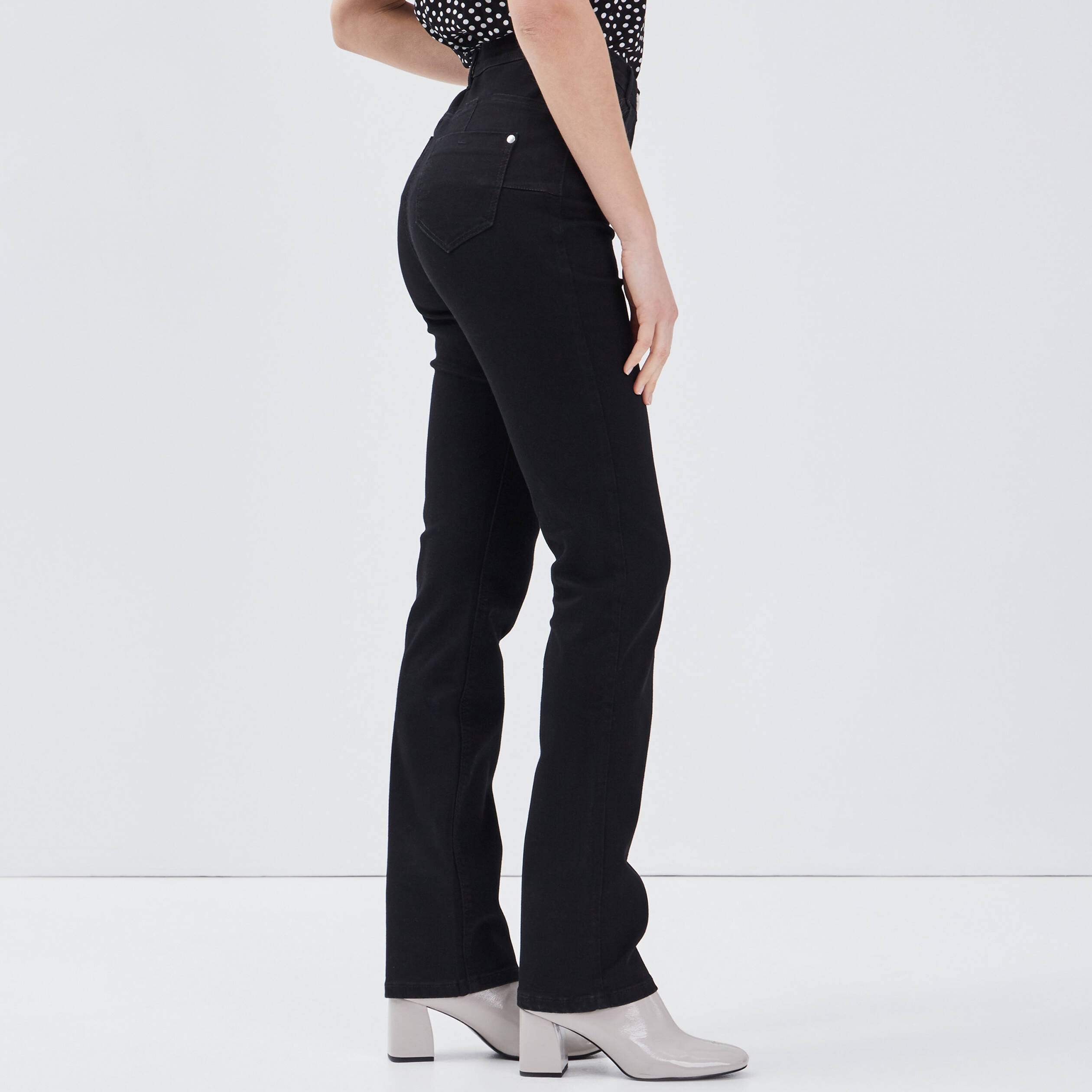 Pantalon large taille haute