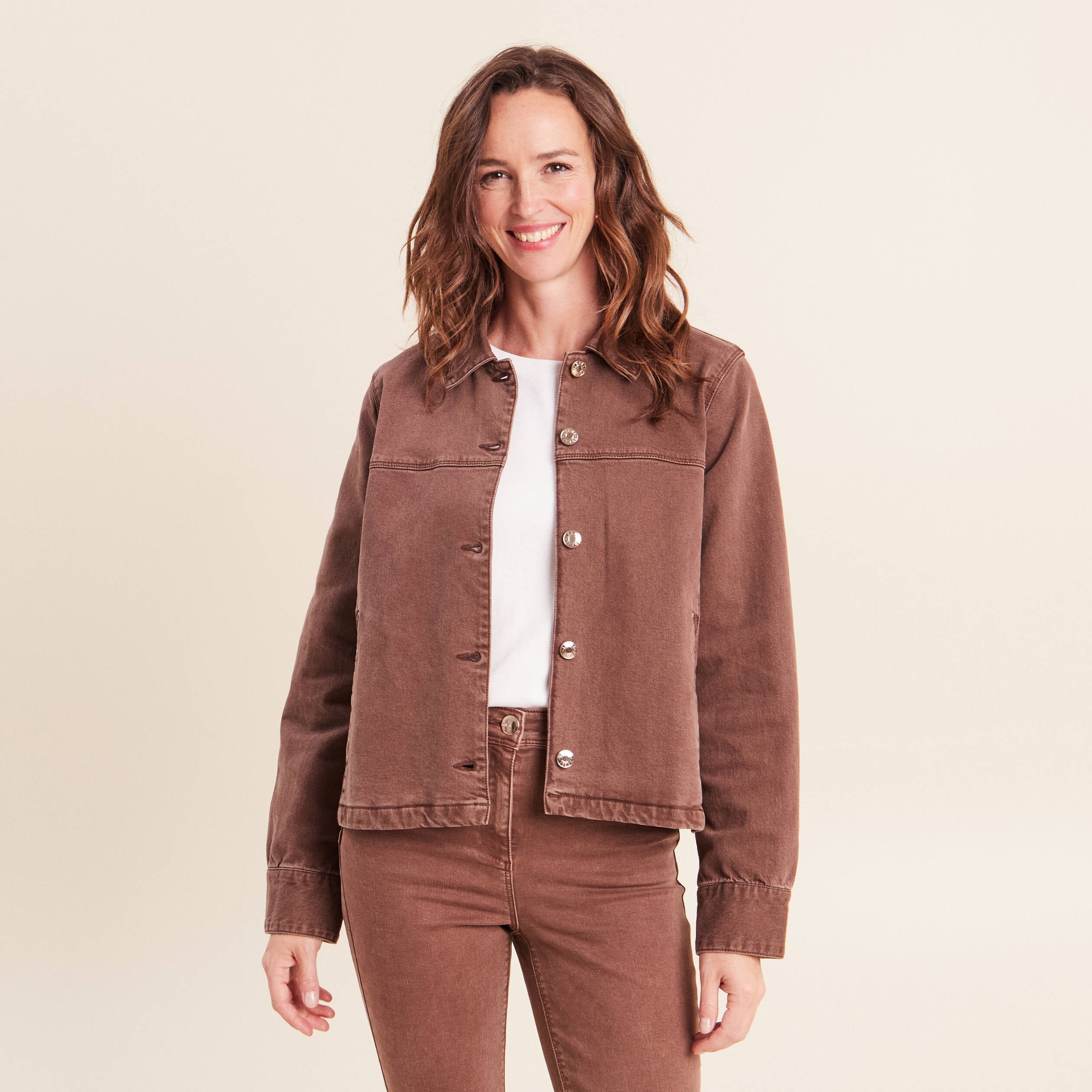 Veste ample marron femme
