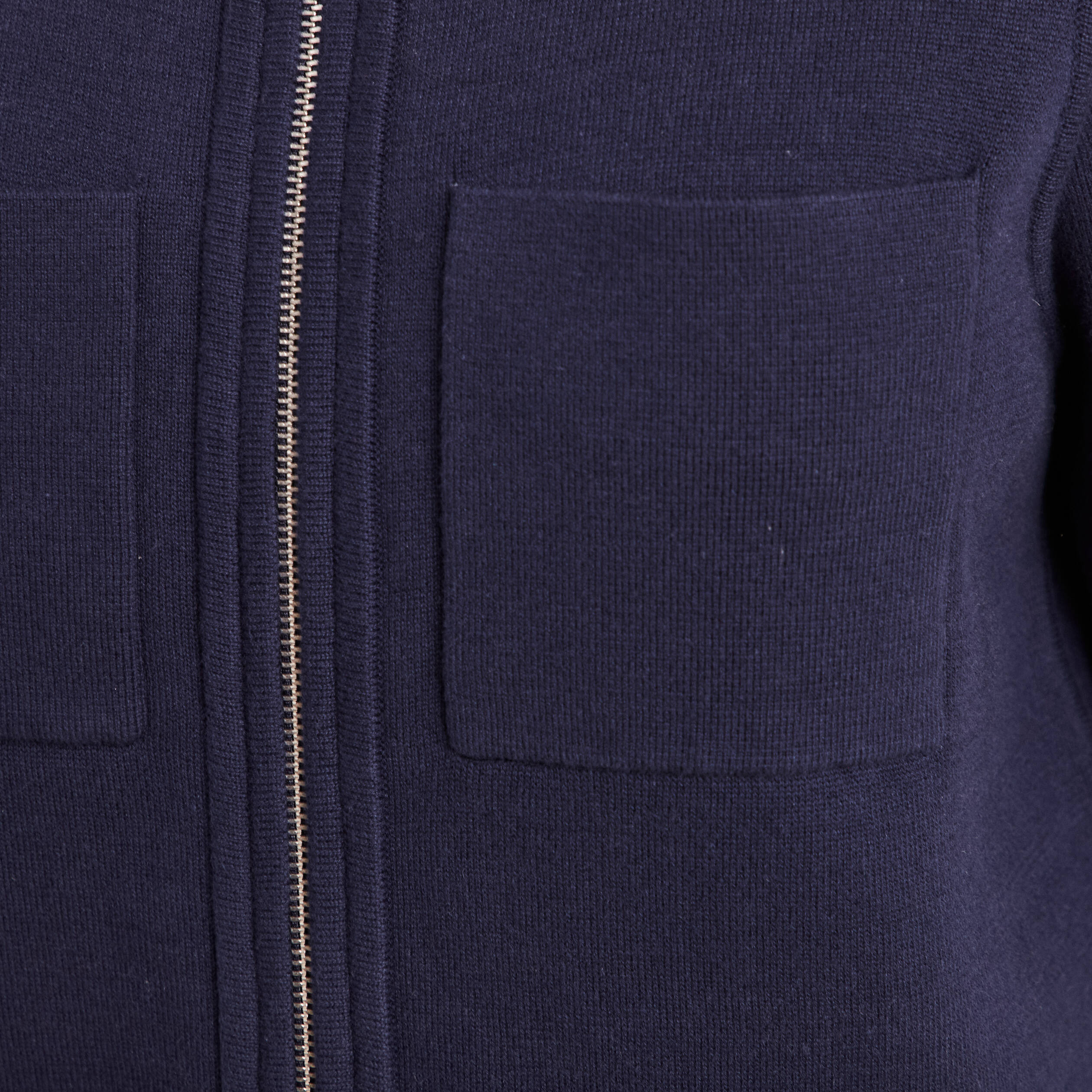 Gilet r&eacute;versible manches longues bleu femme