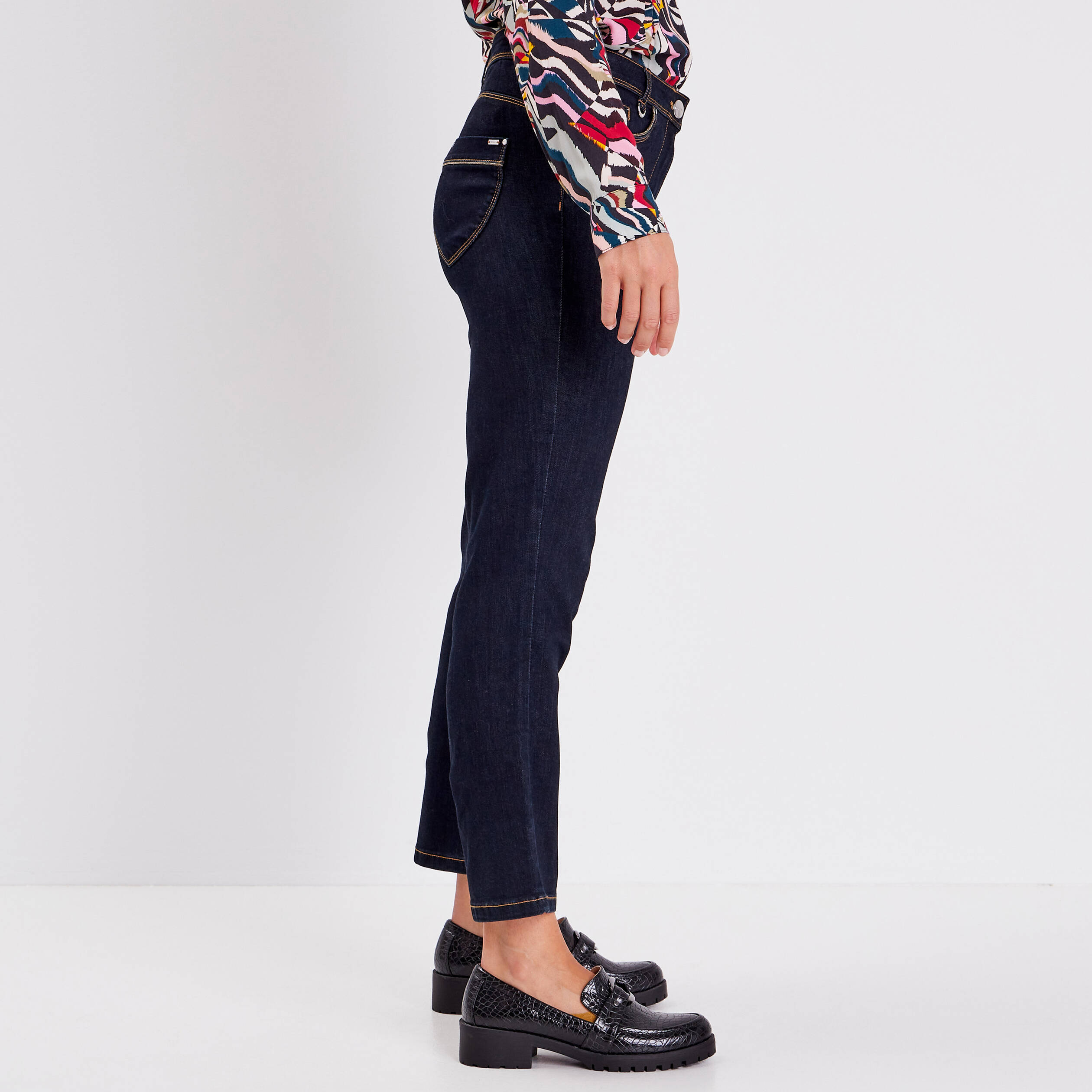 Jean 7/8ème denim brut femme