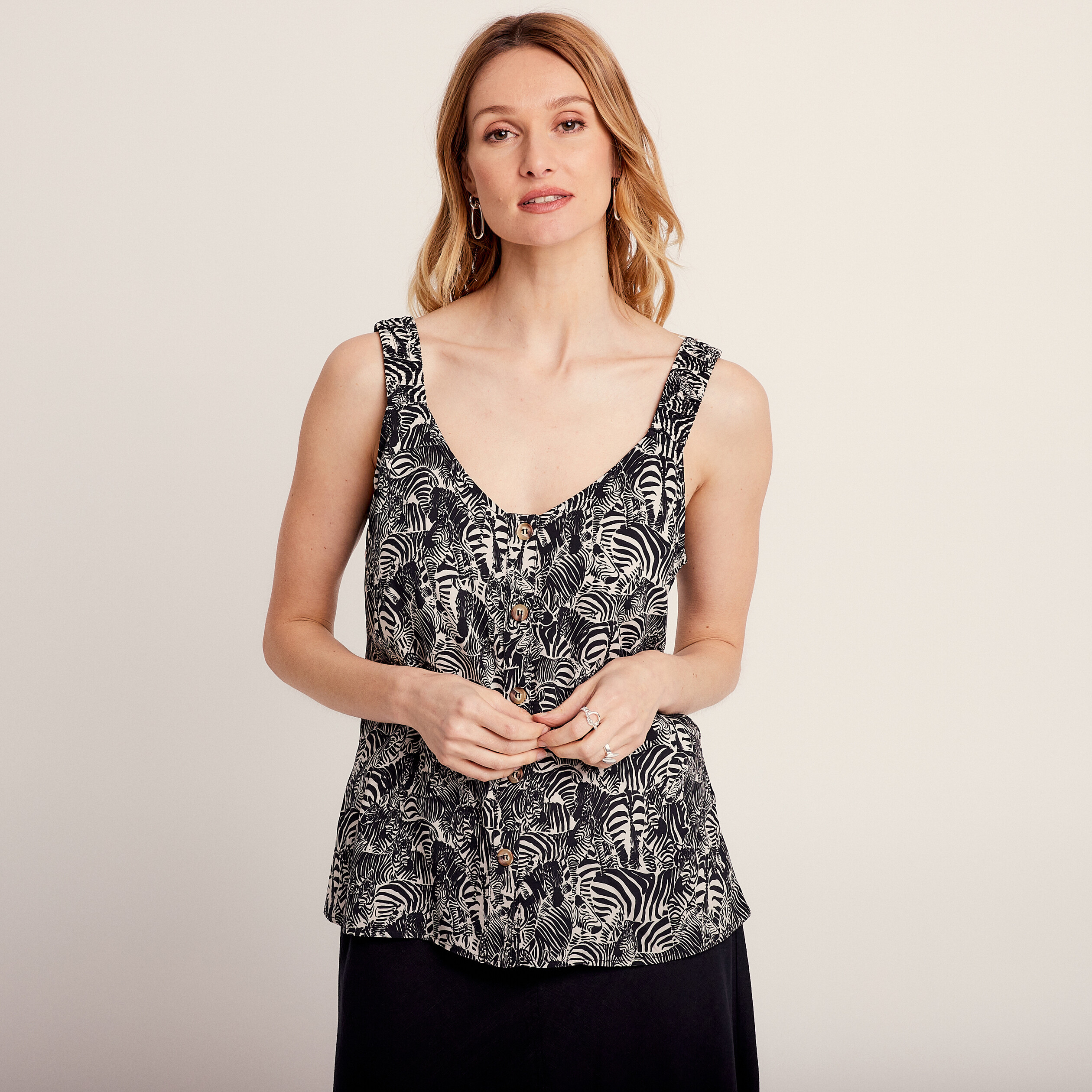 blouse bretelles larges blanc femme Blouse bretelles larges blanc femme