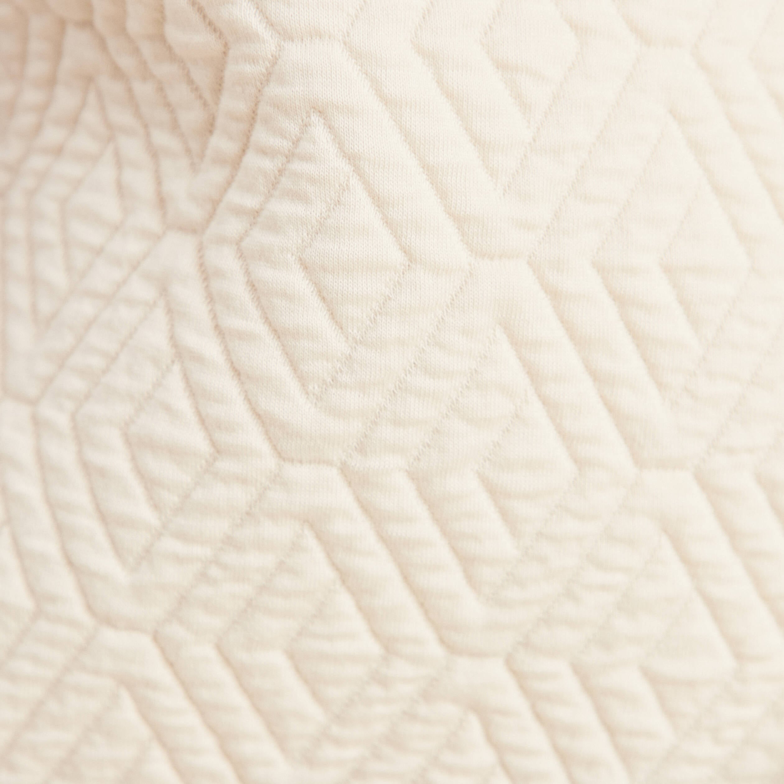 Gilet sans manches matelass&eacute; ecru femme