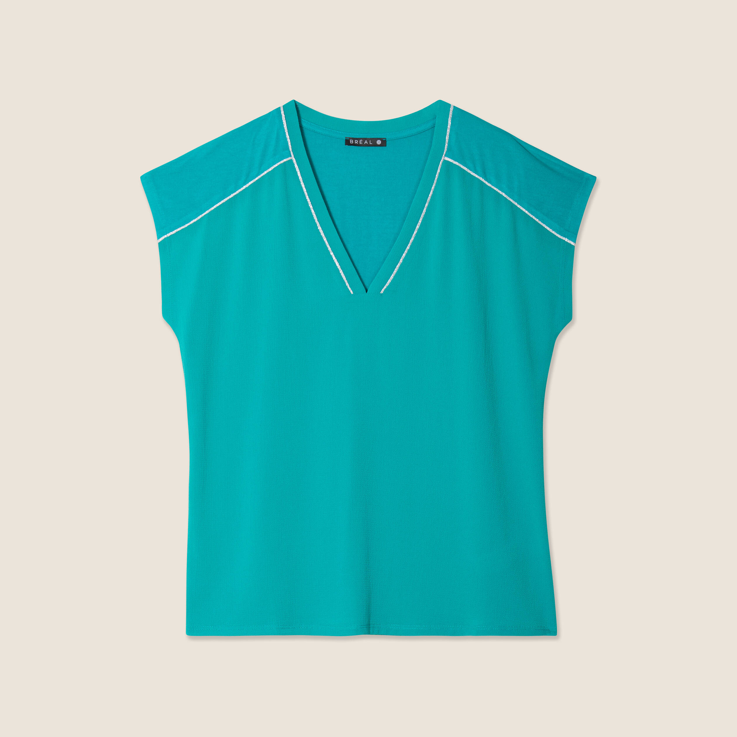 t shirt manches courtes vert emeraude femme T-shirt manches courtes vert émeraude femme