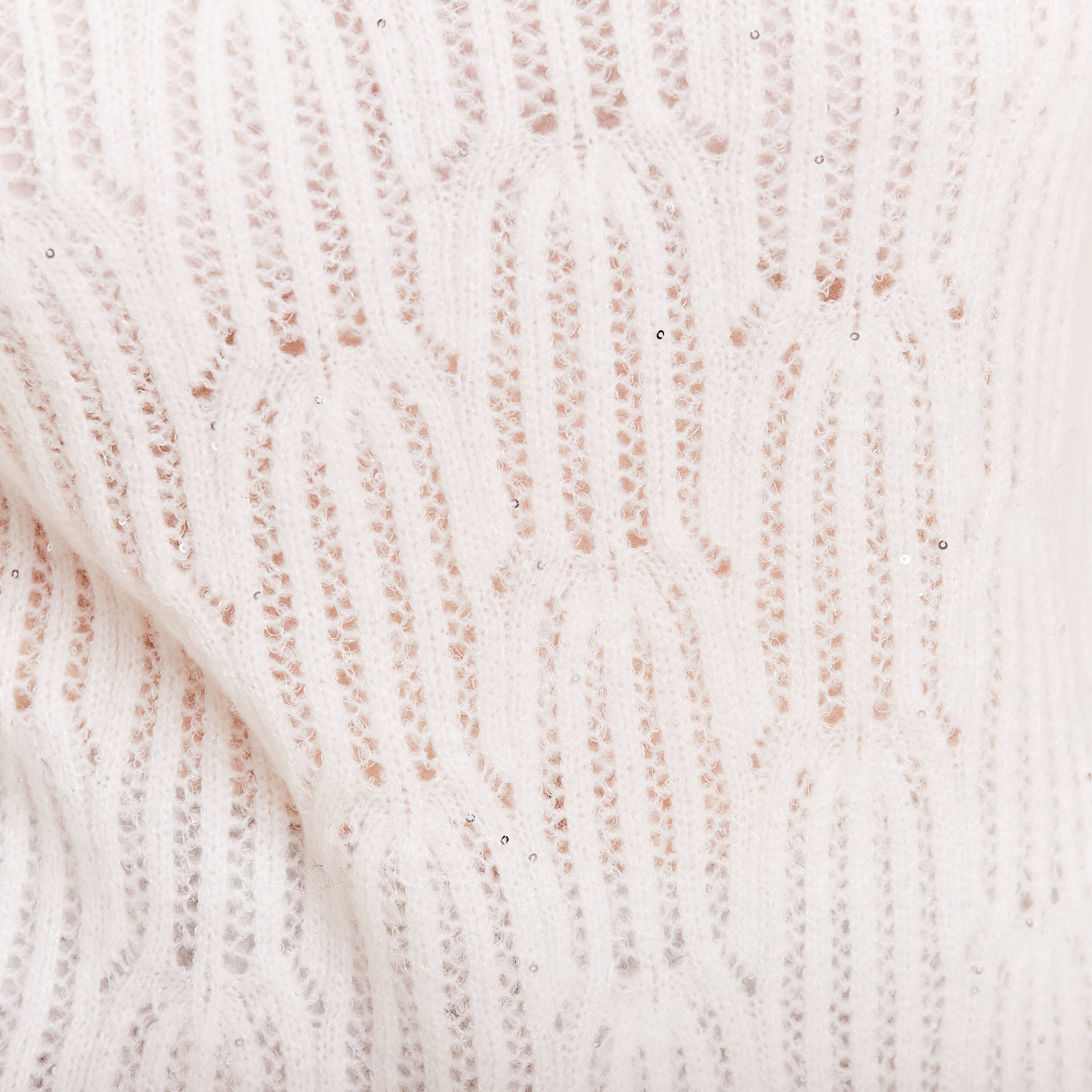 pull manches longues sequins ecru femme Pull manches longues sequins ecru femme