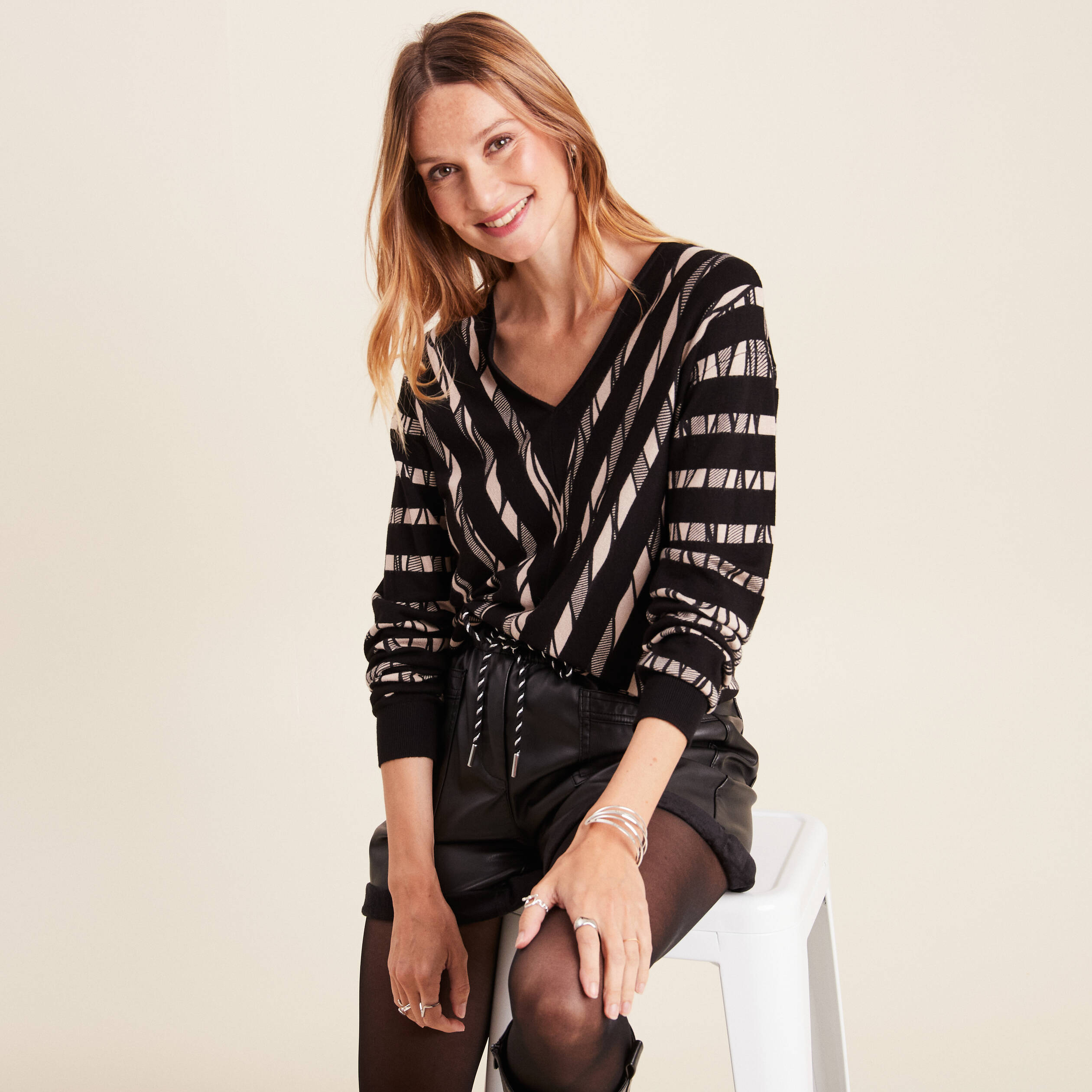 pull manches longues noir femme Pull manches longues noir femme