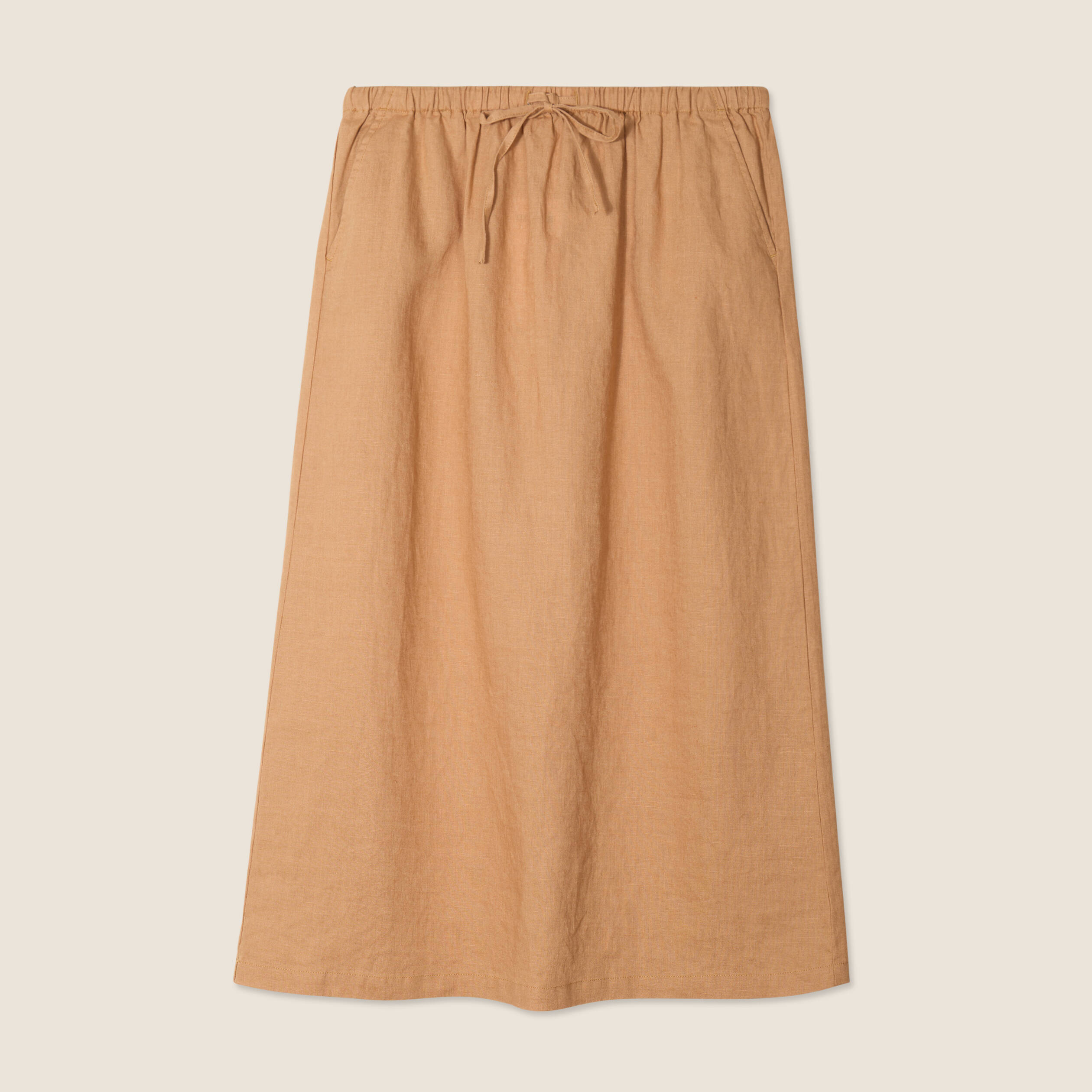 jupe longue trapeze beige femme Jupe longue trapèze beige femme