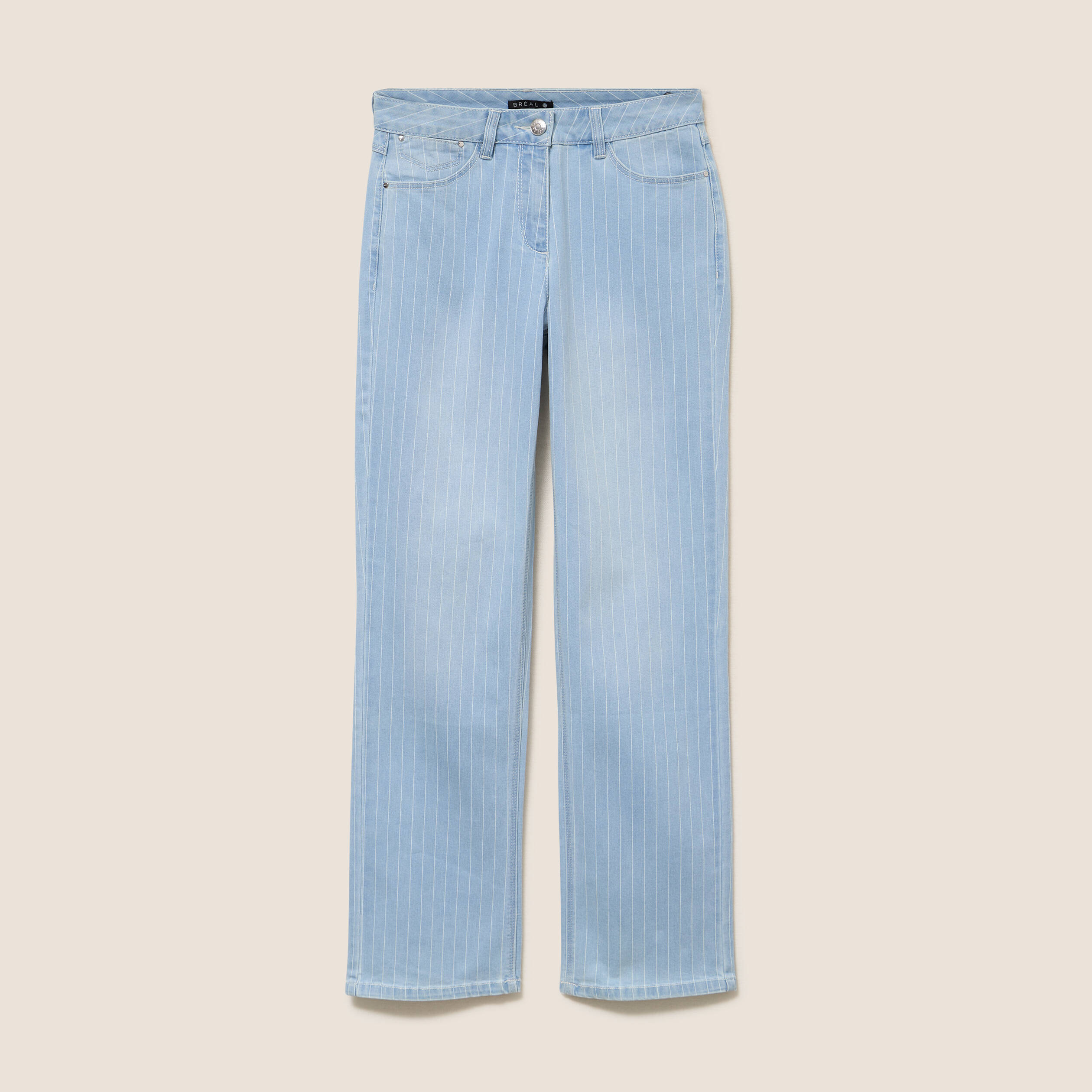 Jean coupe droite taille standard blanc femme
