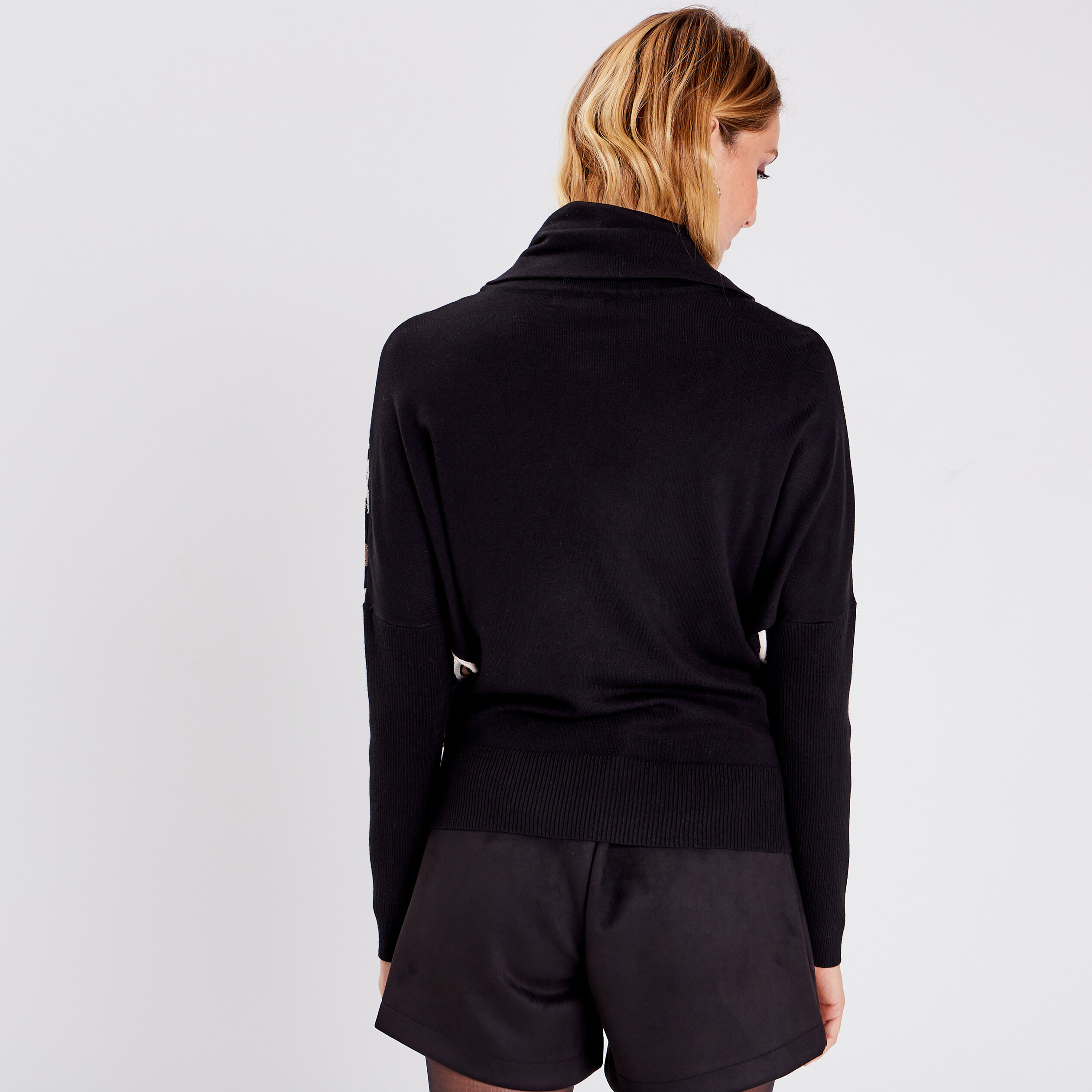 pull manches longues noir femme Pull manches longues noir femme