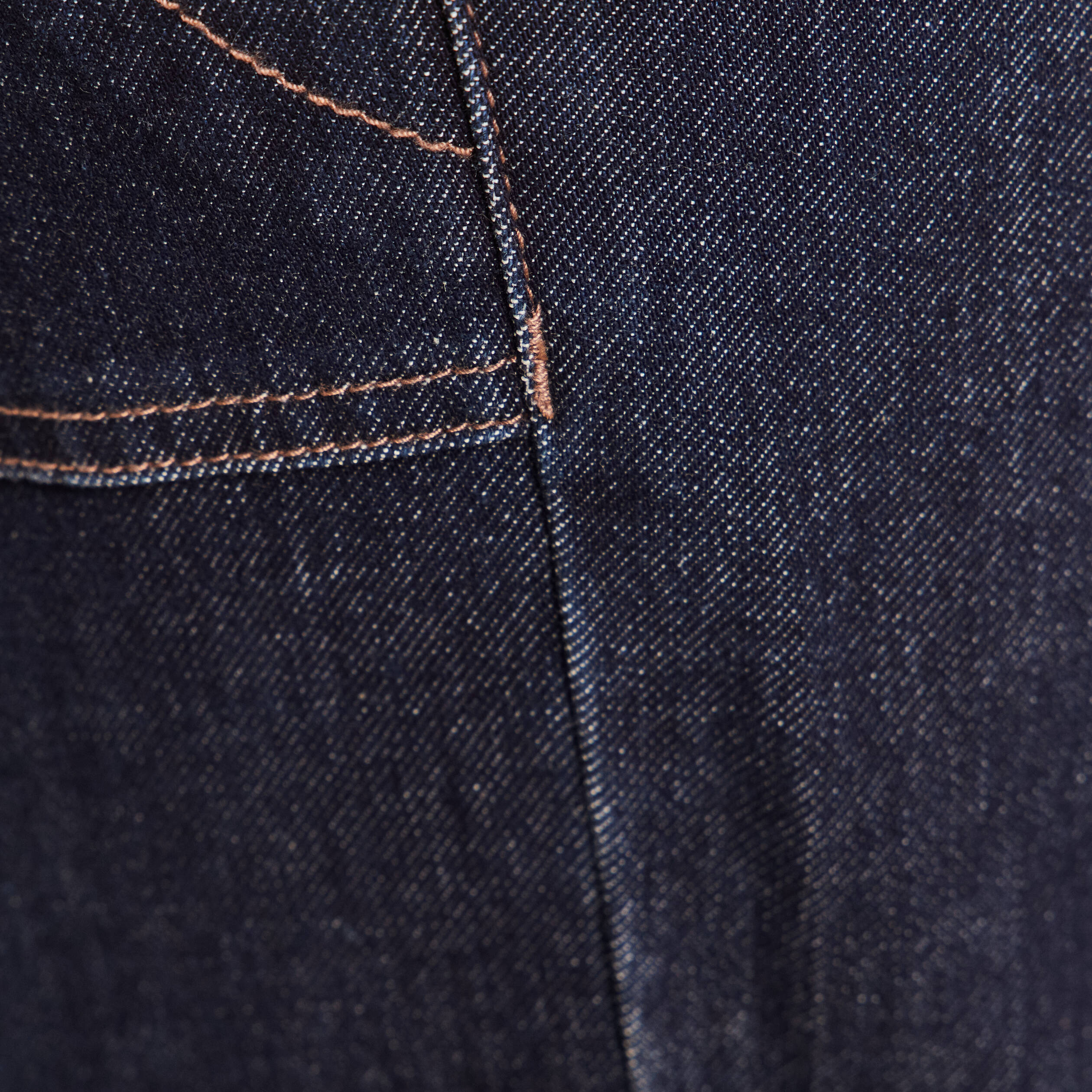 Pantalon mom 7/8&egrave;me en coton denim brut femme