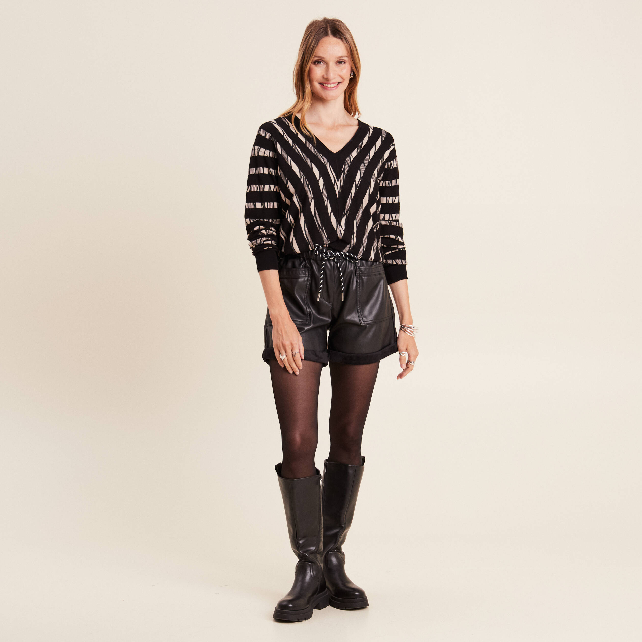 pull manches longues noir femme Pull manches longues noir femme