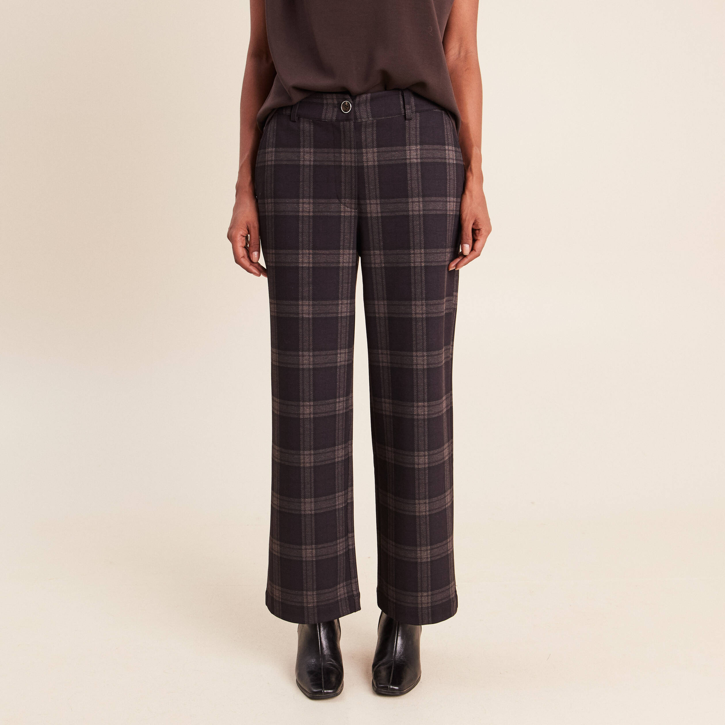 Pantalon gris femme