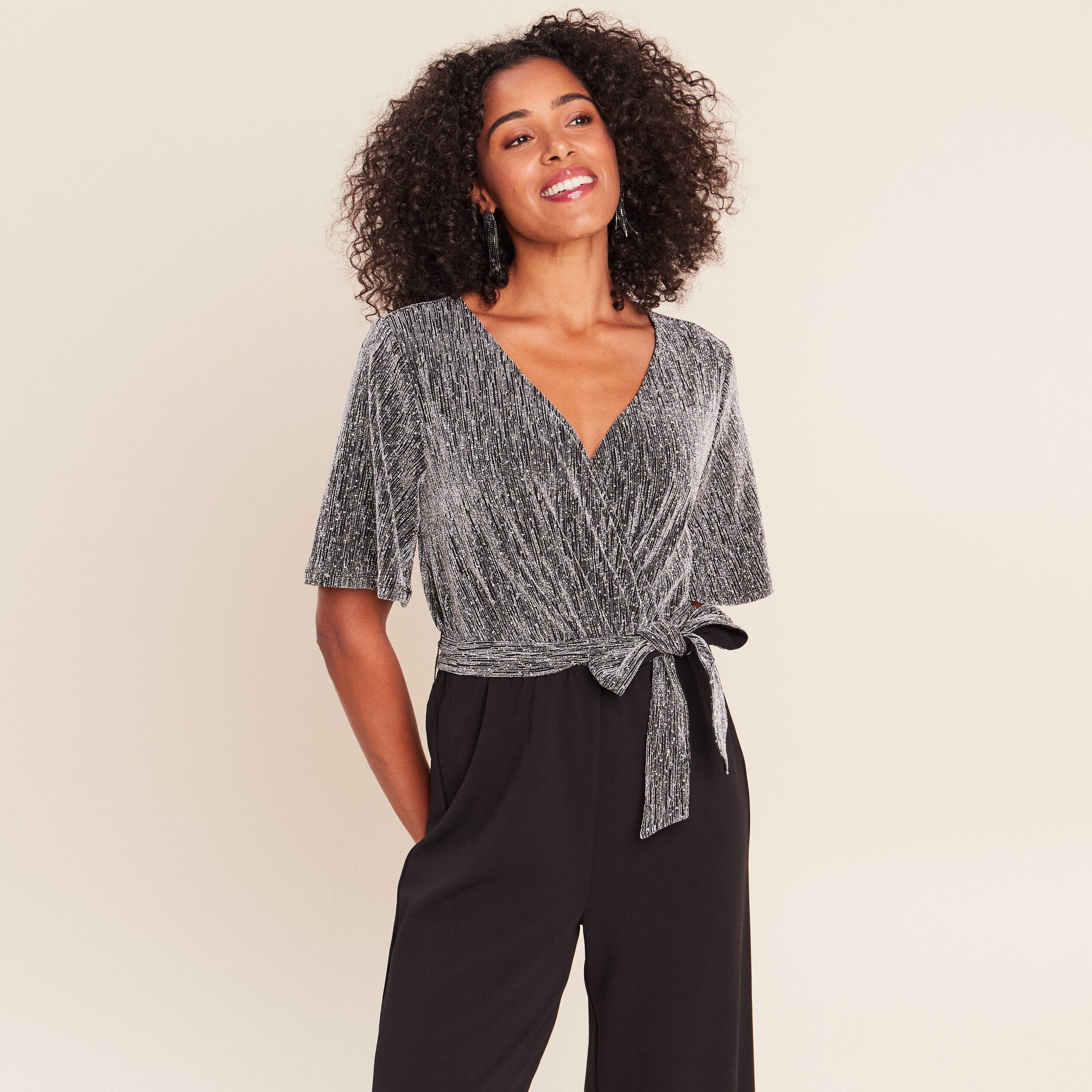 Combinaison gris argent femme