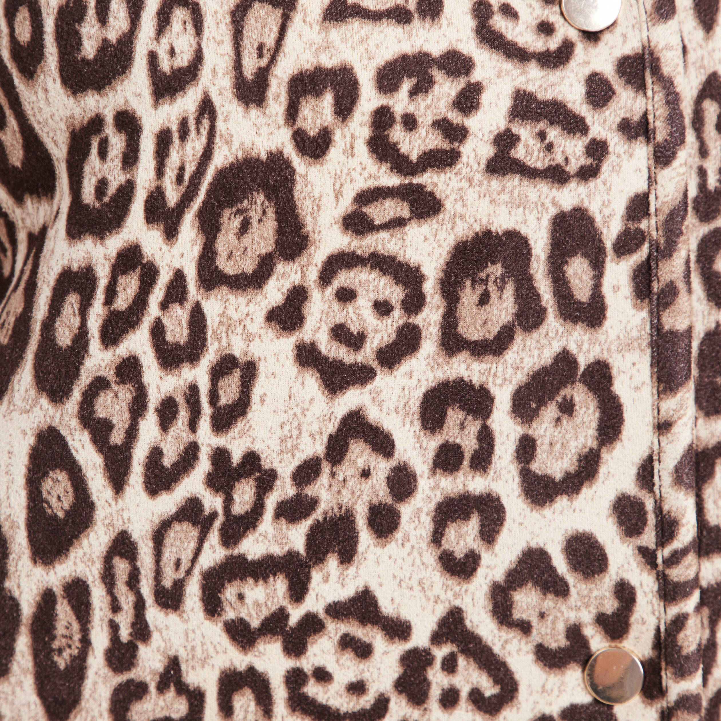 Manteau imprim&eacute; r&eacute;versible marron fonc&eacute; femme