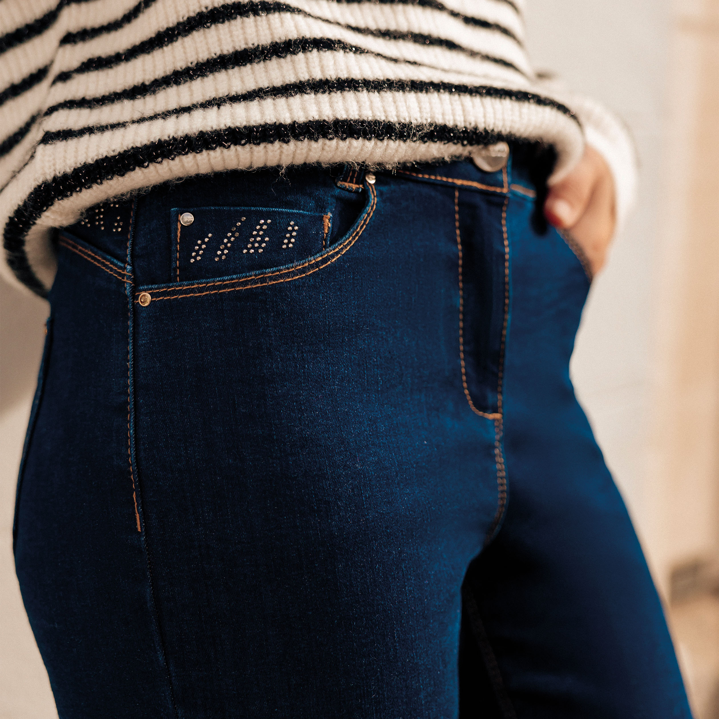Jeans sales avec strass