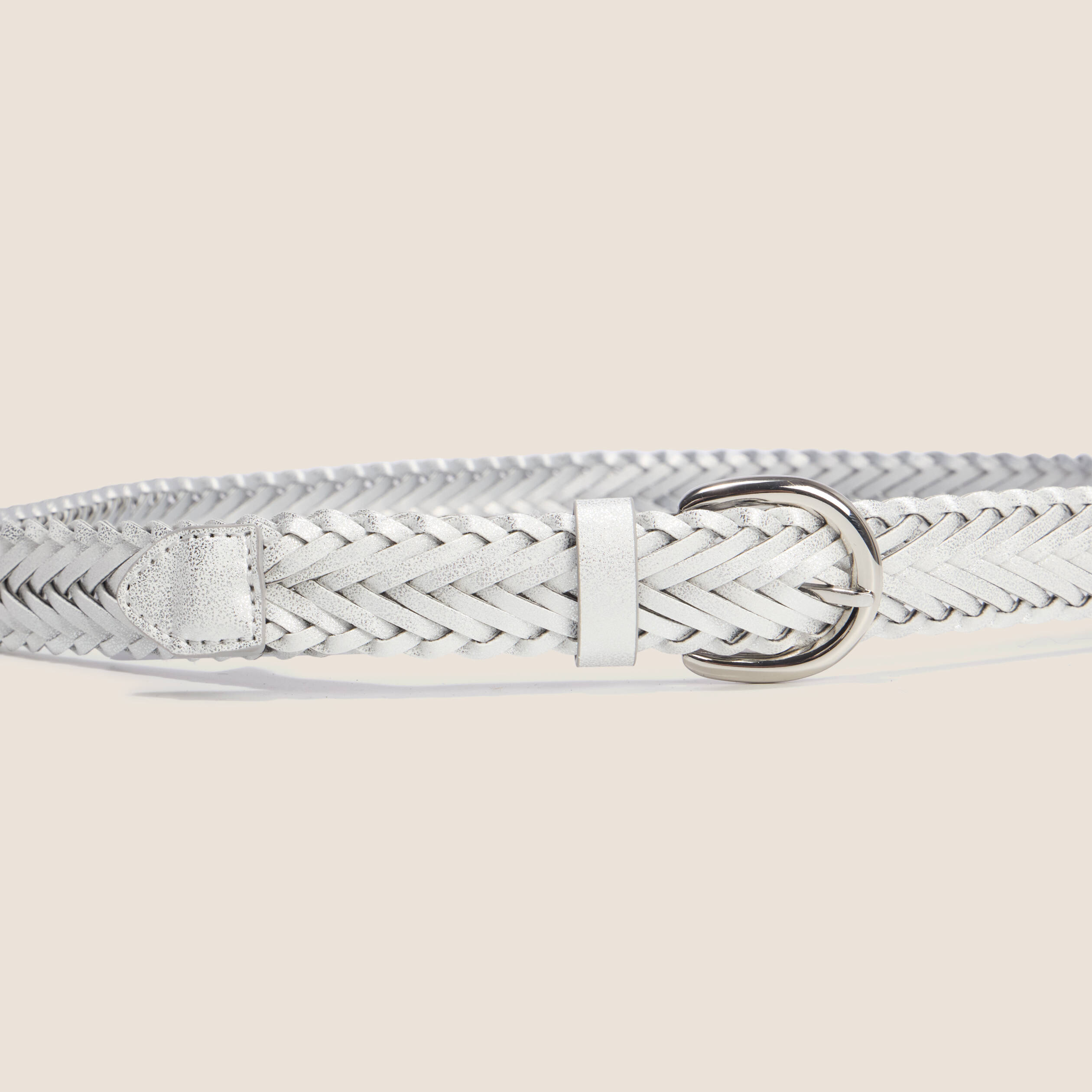Ceinture fine ecru femme