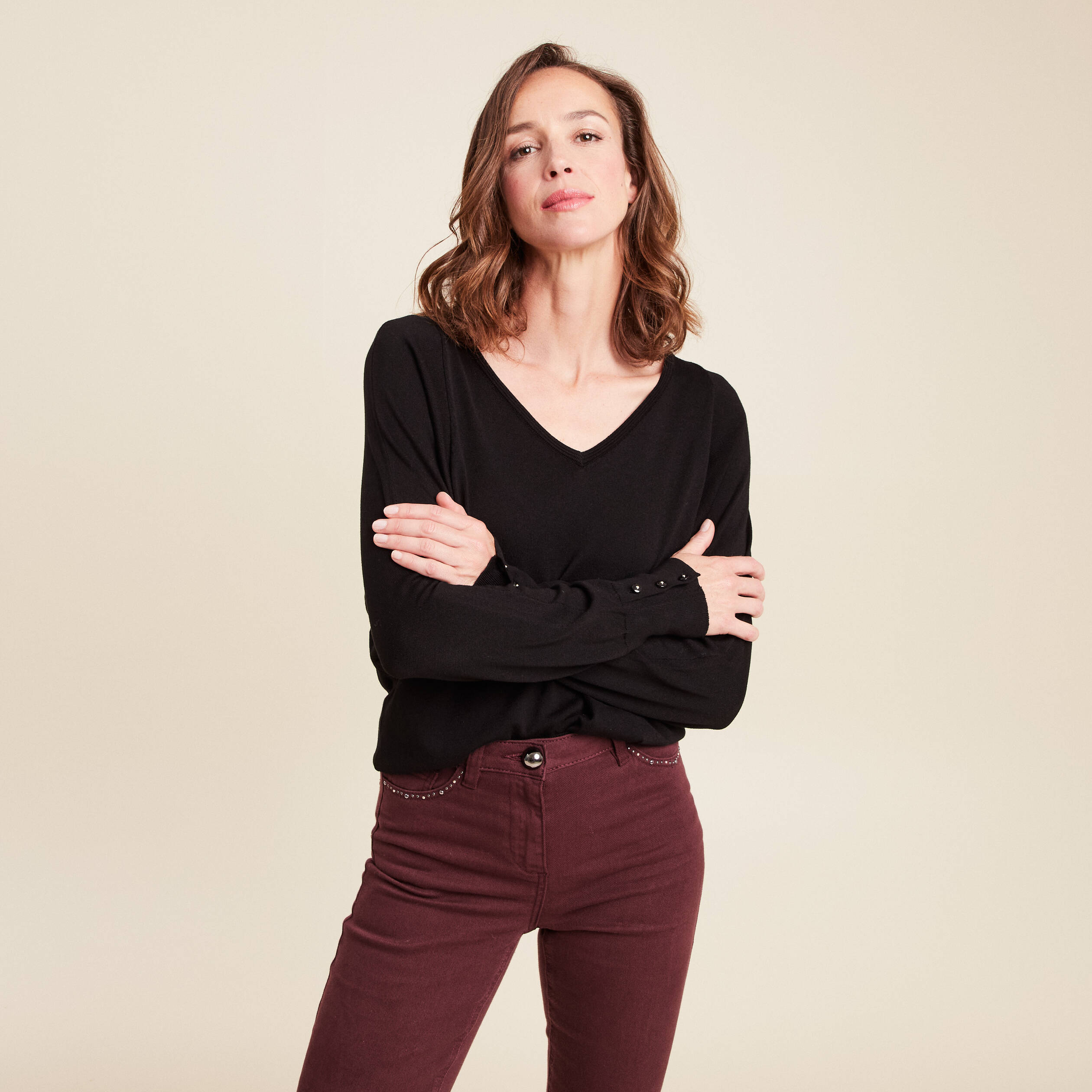pull manches longues noir femme Pull manches longues noir femme