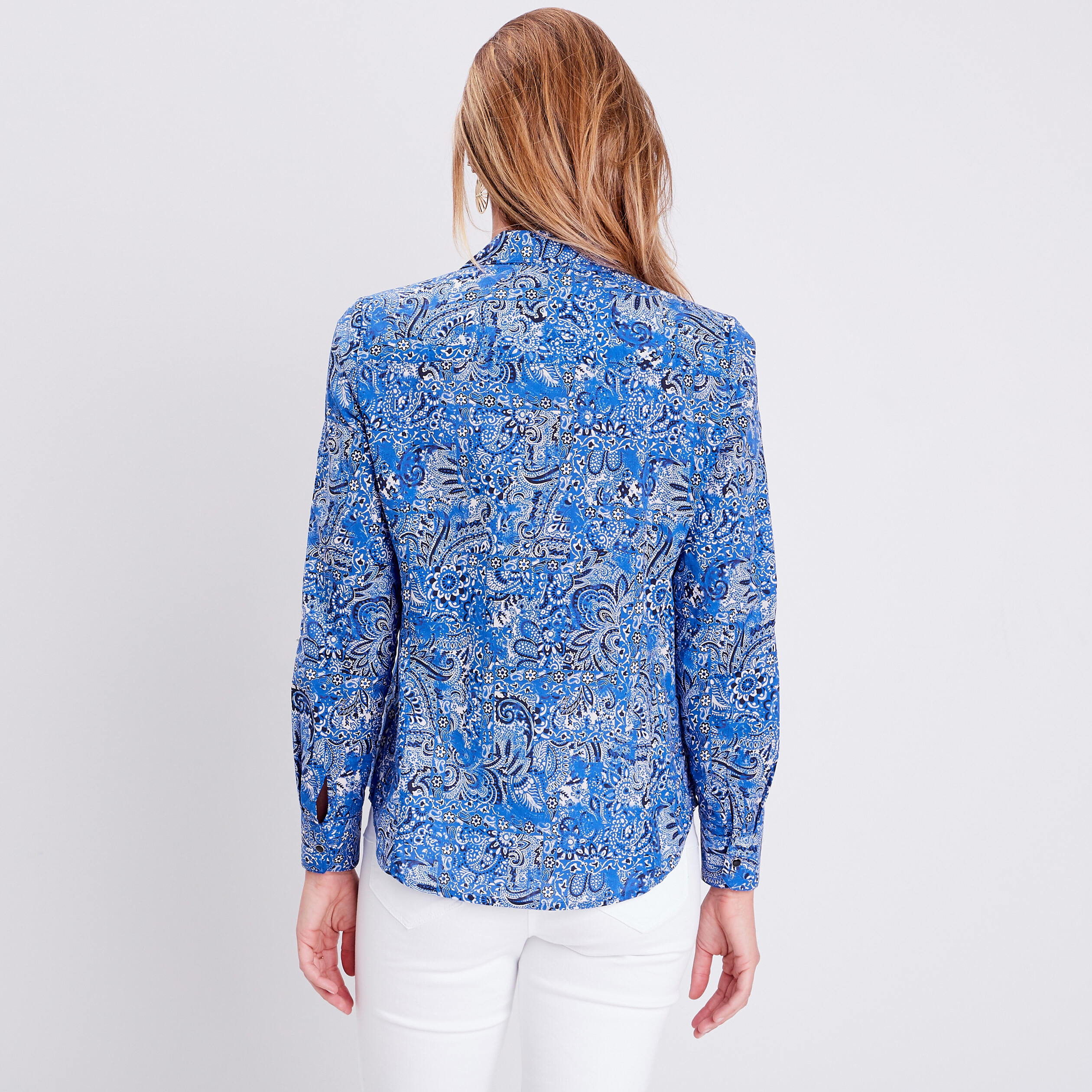 chemise manches longues bleu femme Chemise manches longues bleu femme