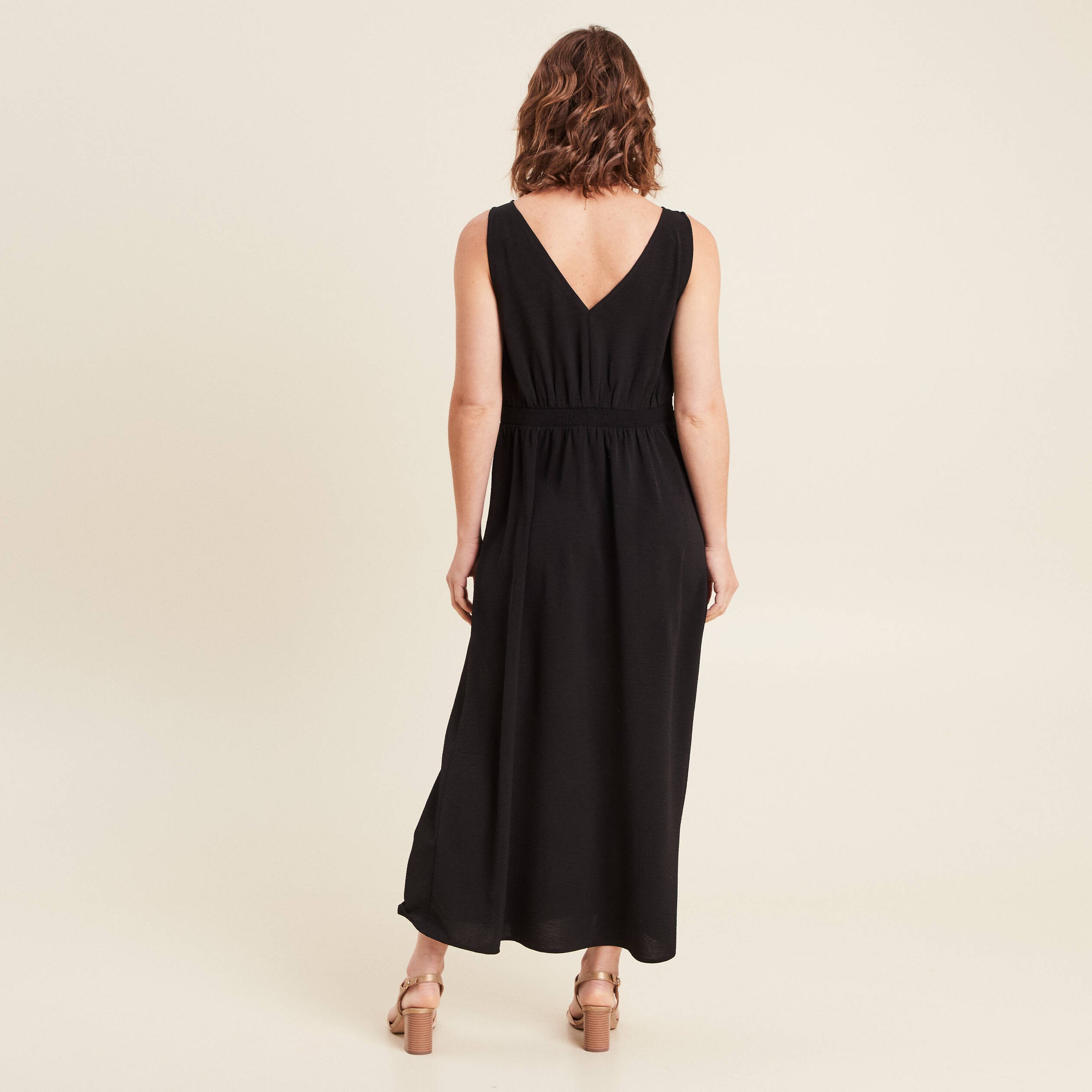 Law Of Robe Noire Robe Longue été Fendue Robe Longue Fluide