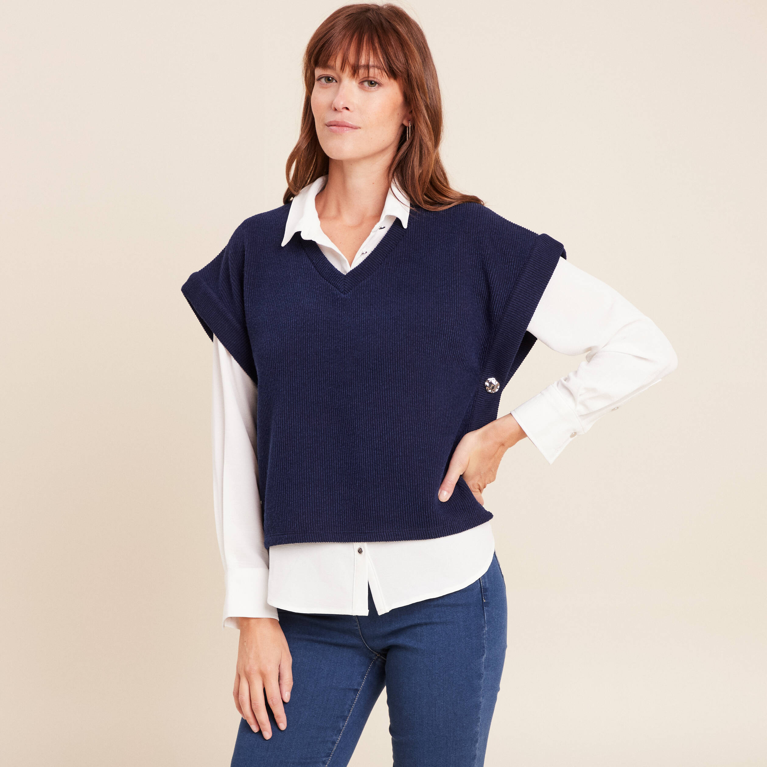 Vib's T Shirt Femme Sans Manche T-shirt Sans Manches Vert