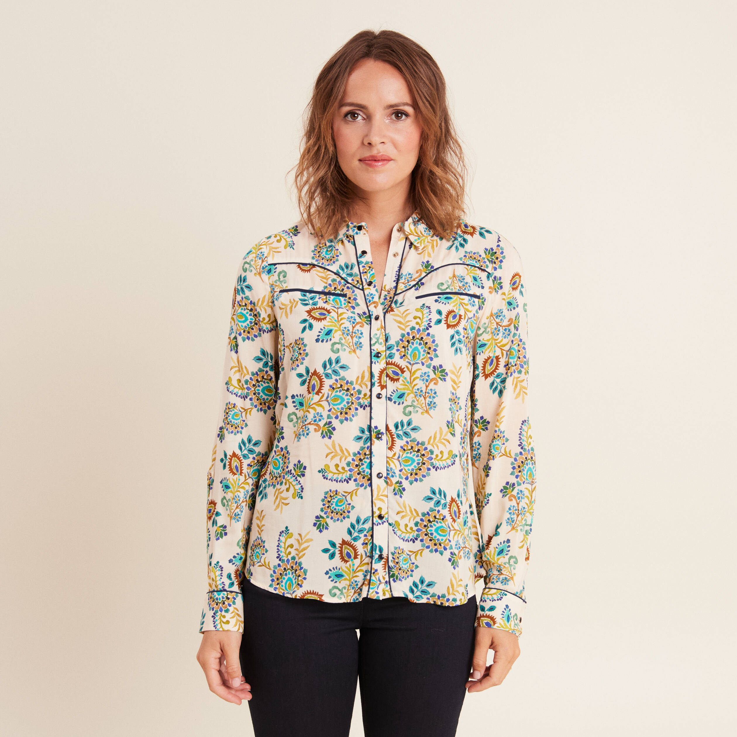 chemise manches longues blanc femme Chemise manches longues blanc femme