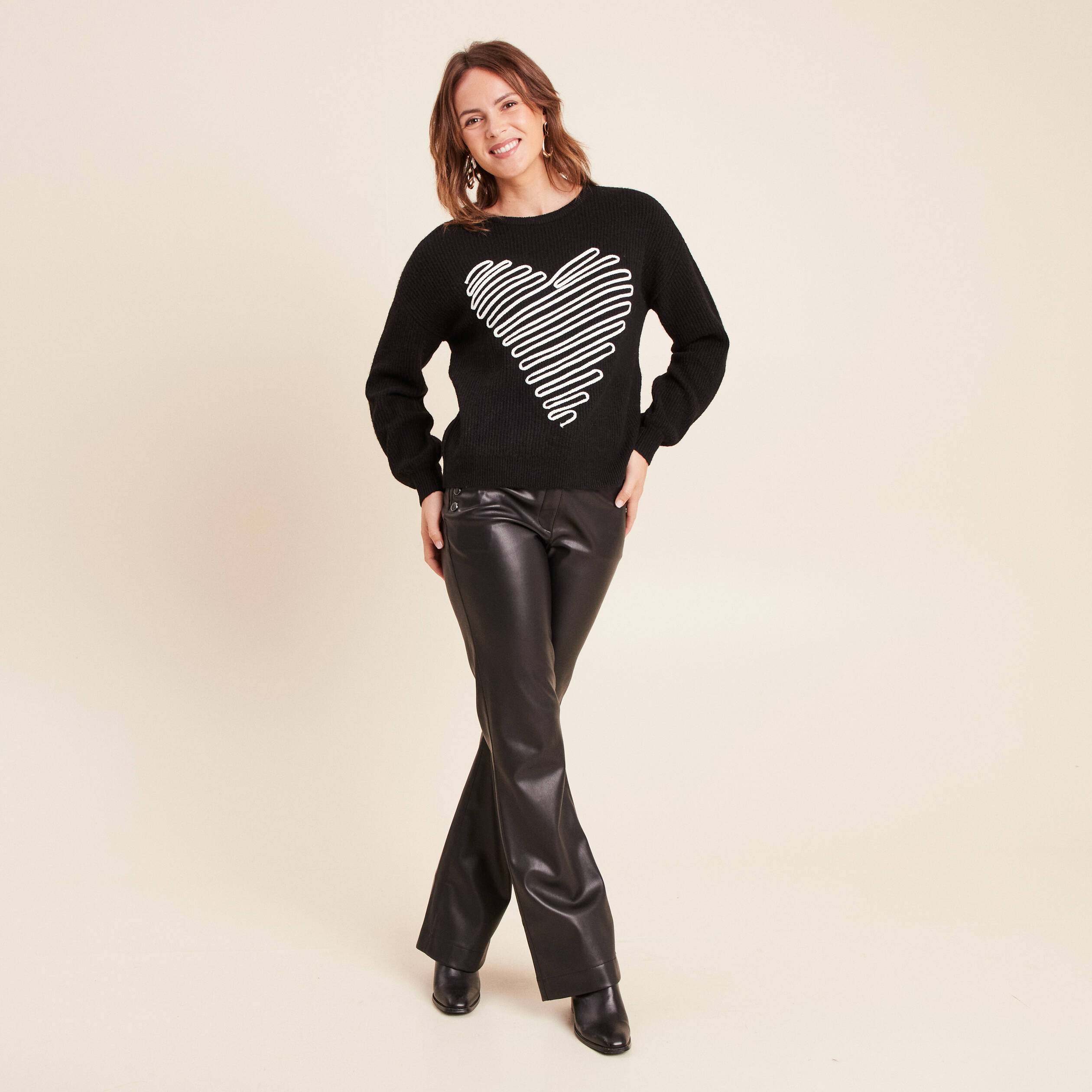 PK901 Pull col rond – Femme – coton | La Boutique de PPF