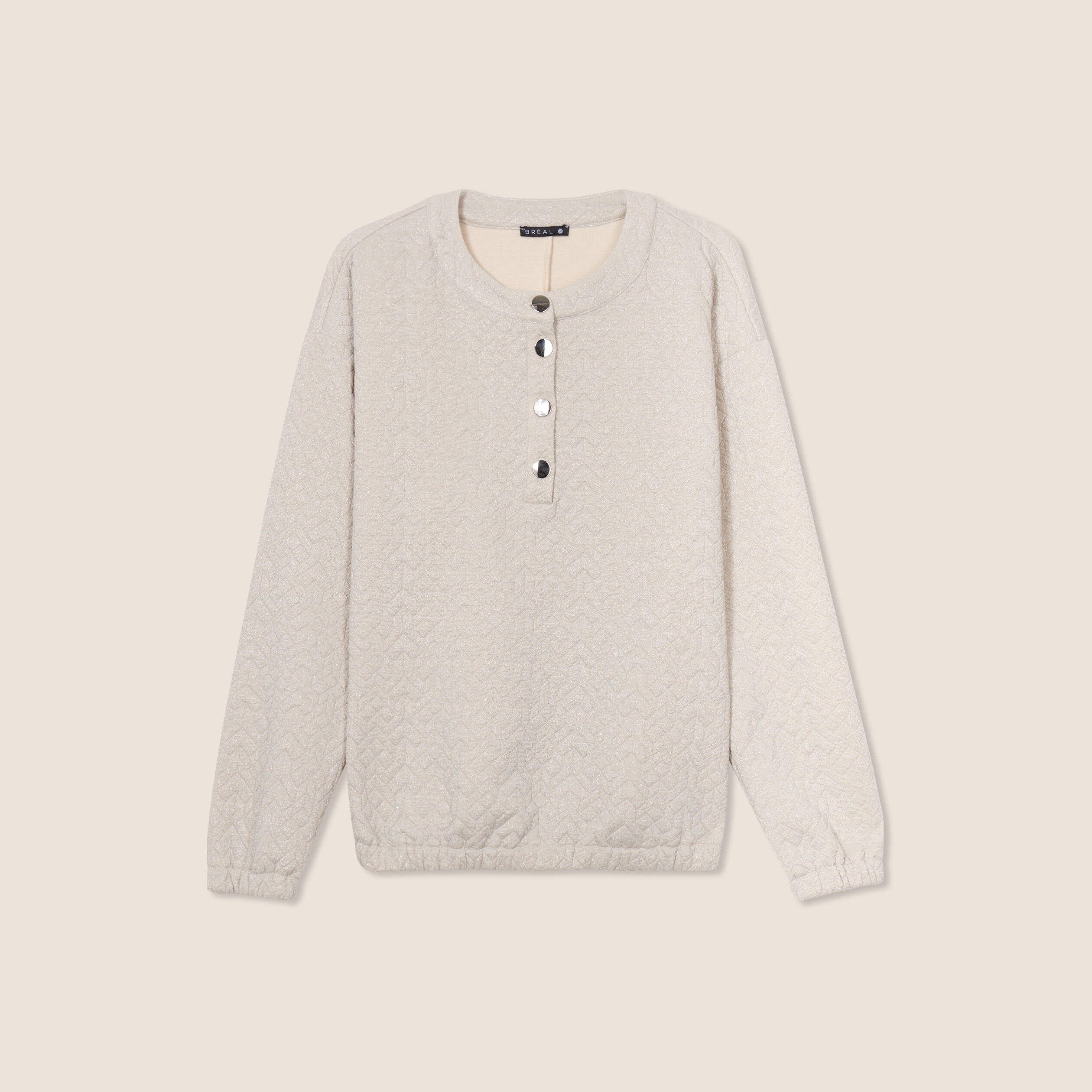 sweat manches longues beige femme Sweat manches longues beige femme