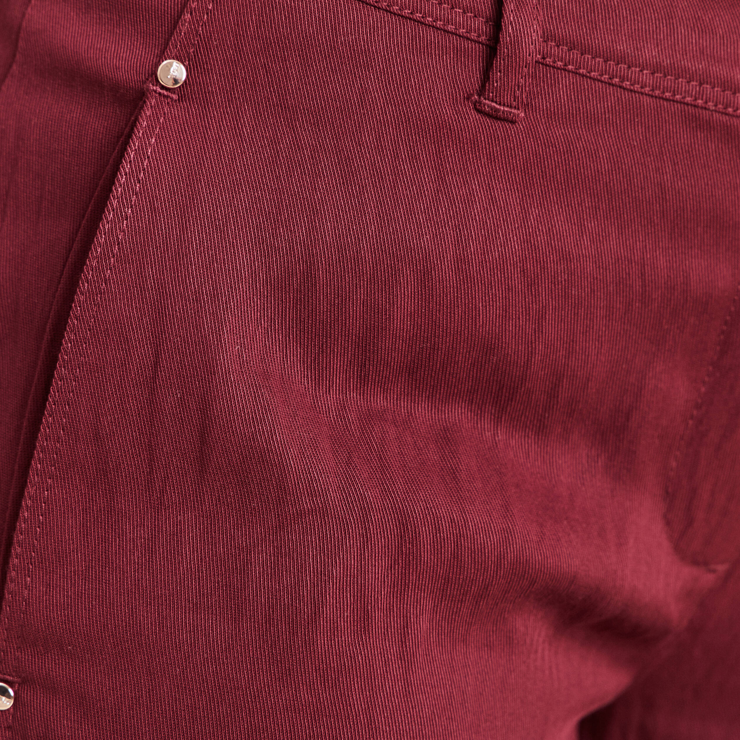 Pantalon large 7/8&egrave;me ceintur&eacute; prune femme