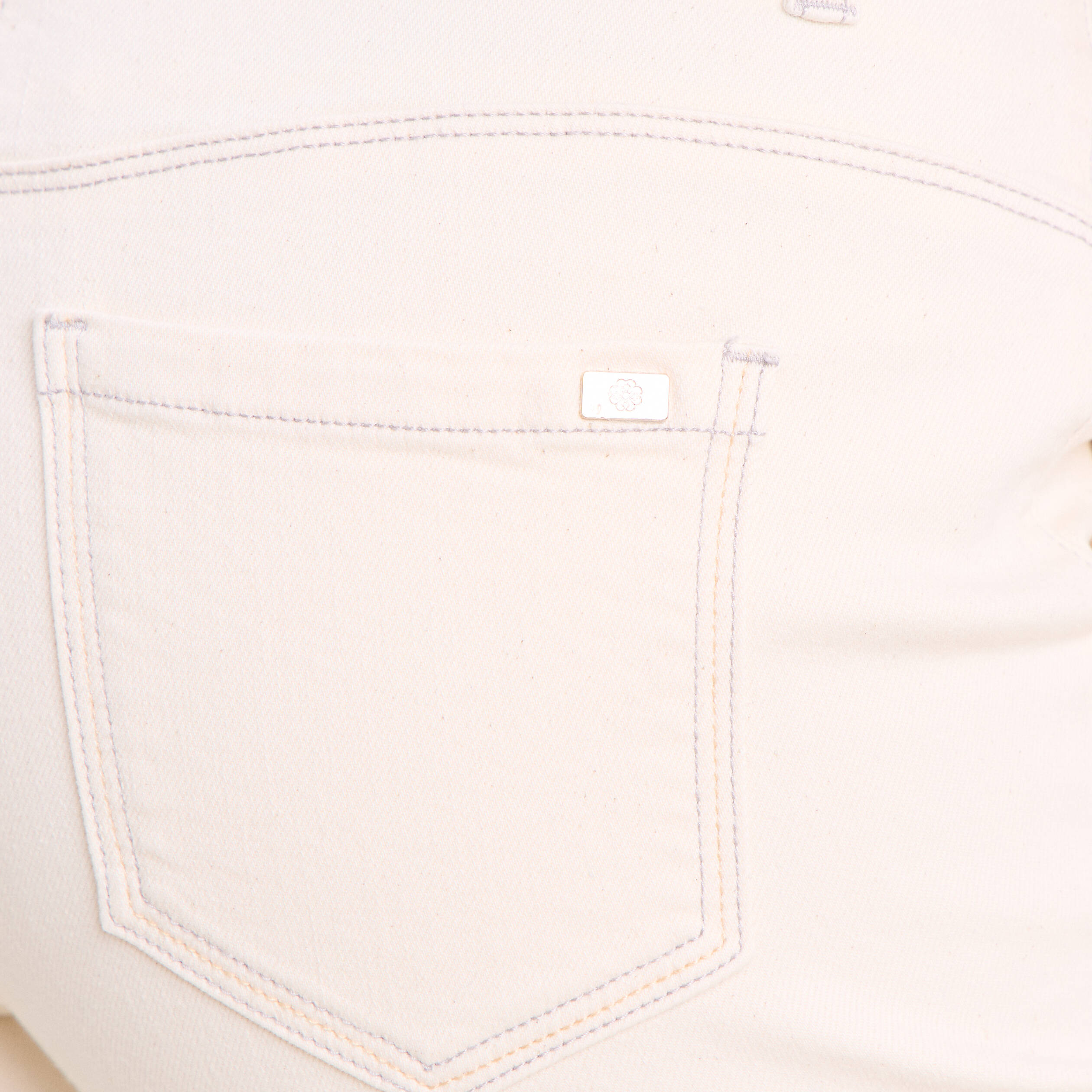 Jean taille haute sable femme