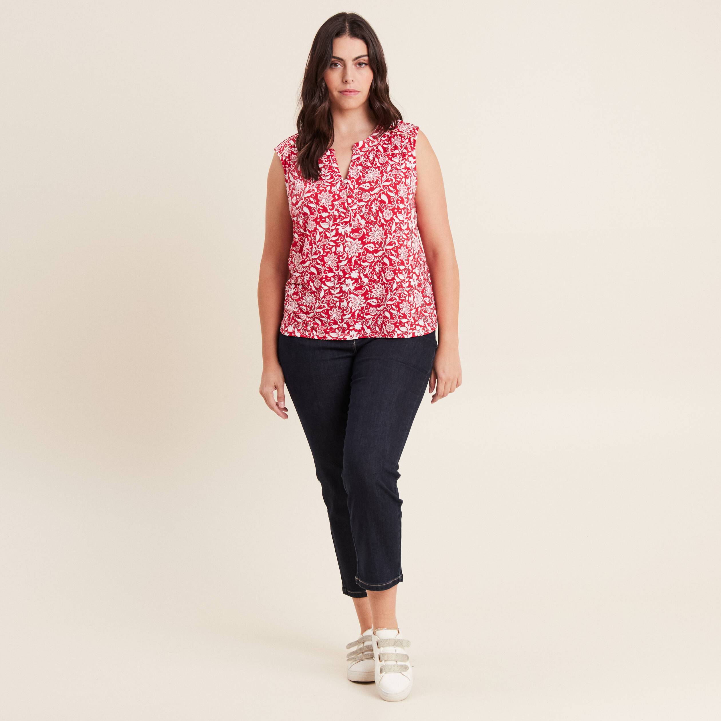 debardeur sans manches rouge femme Débardeur sans manches rouge femme