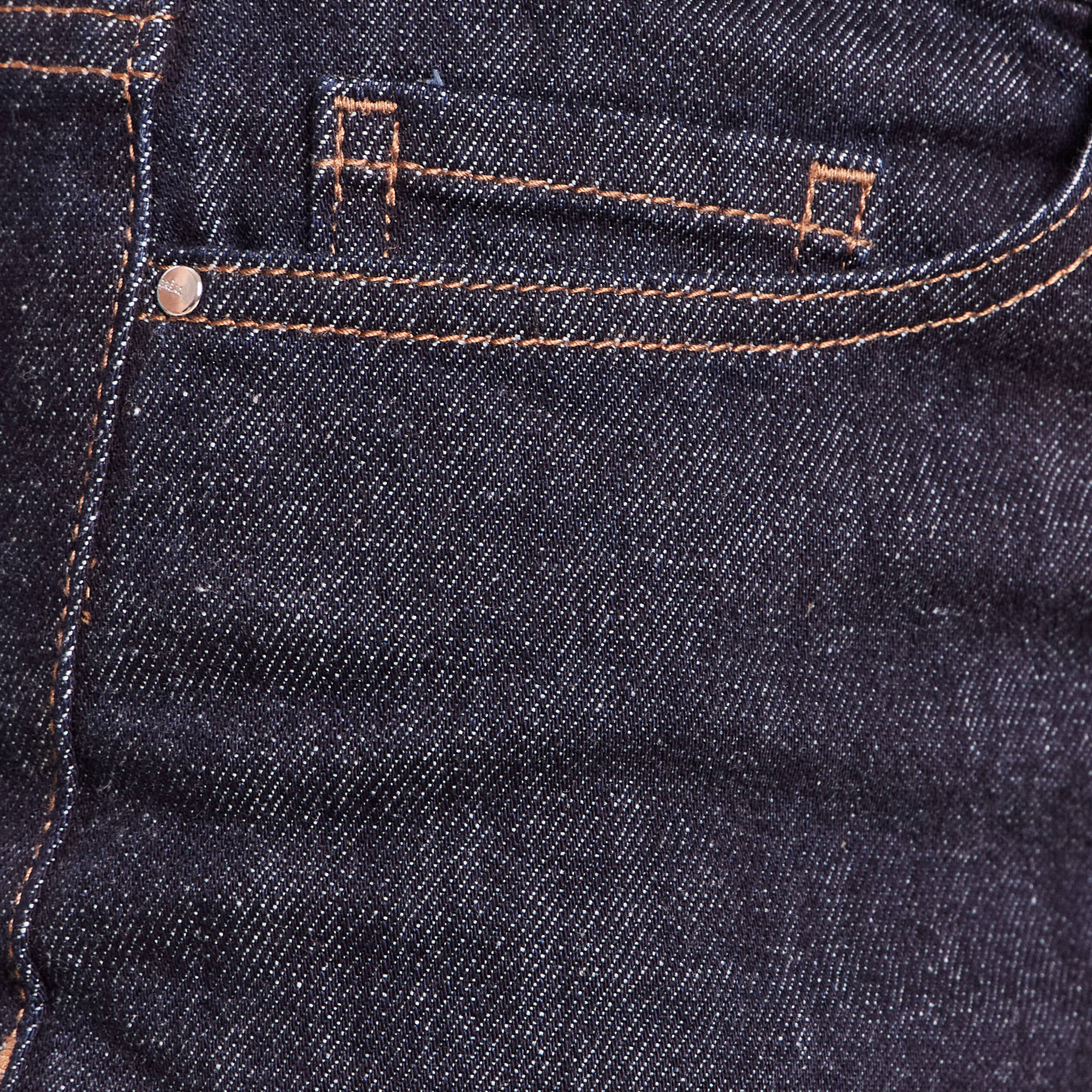 Jean coupe large 7/8&egrave;me taille haute denim brut femme
