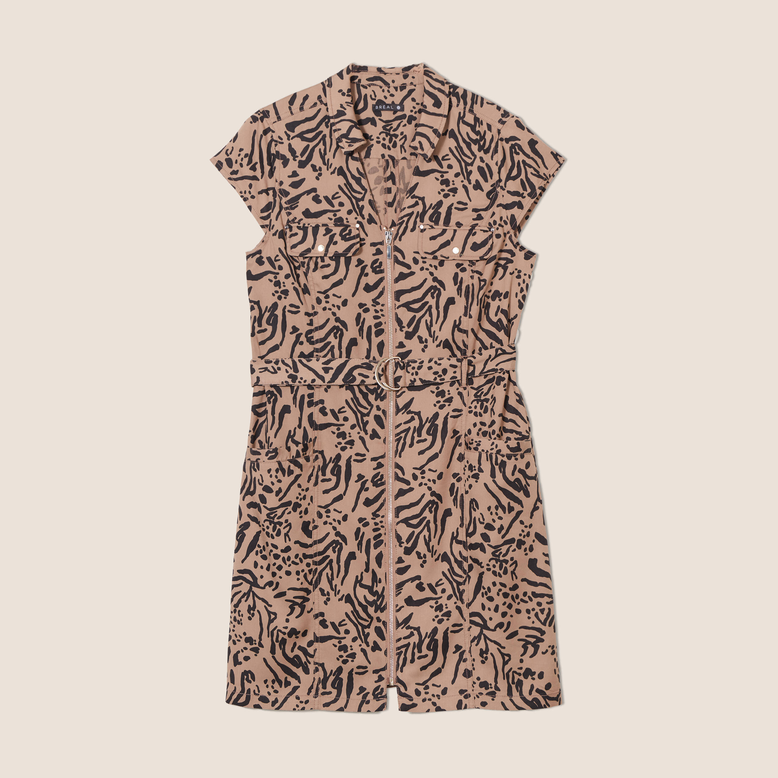 robe droite zippee creme femme Robe droite zippée creme femme