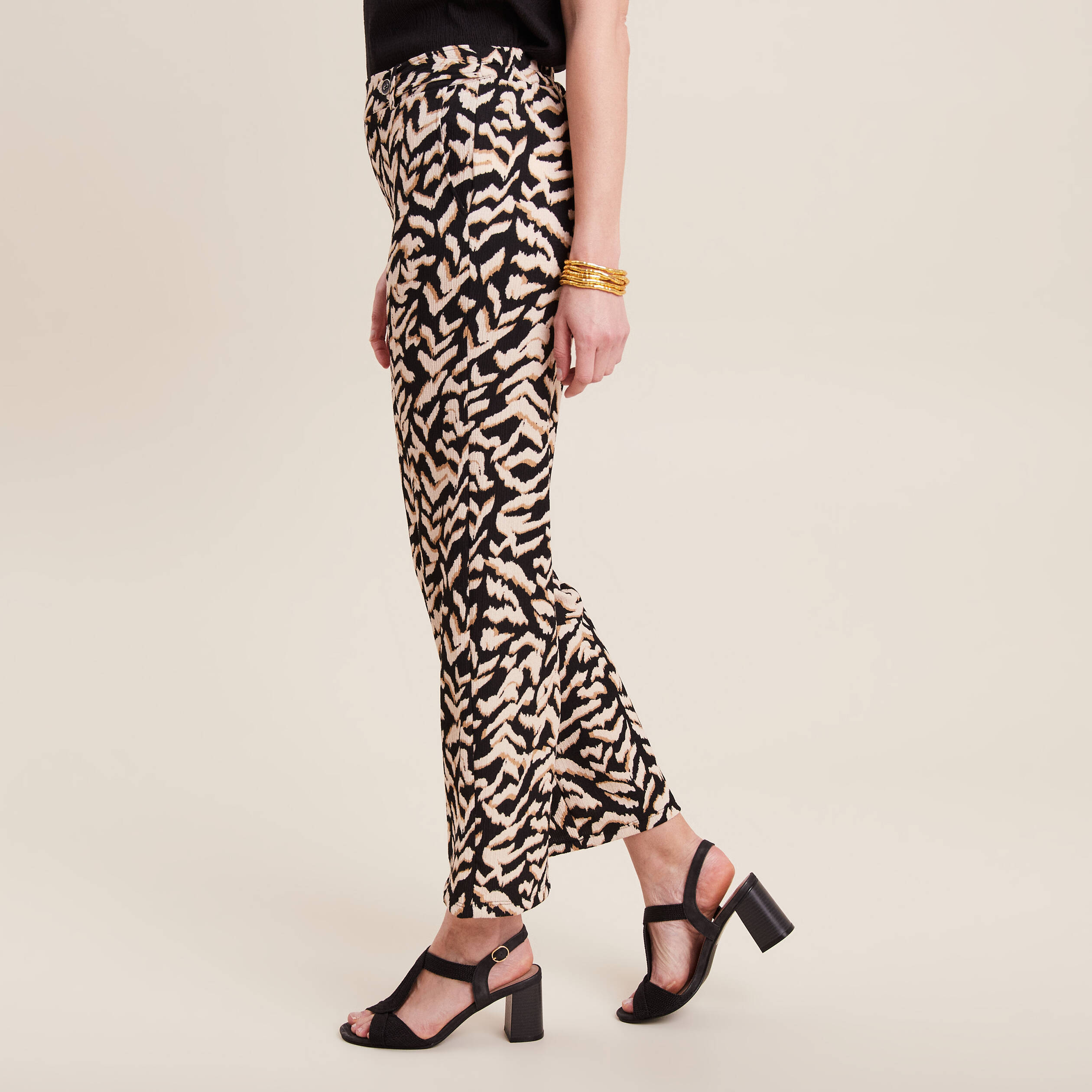 pantalon carotte taille basse noir femme Pantalon carotte taille basse noir femme