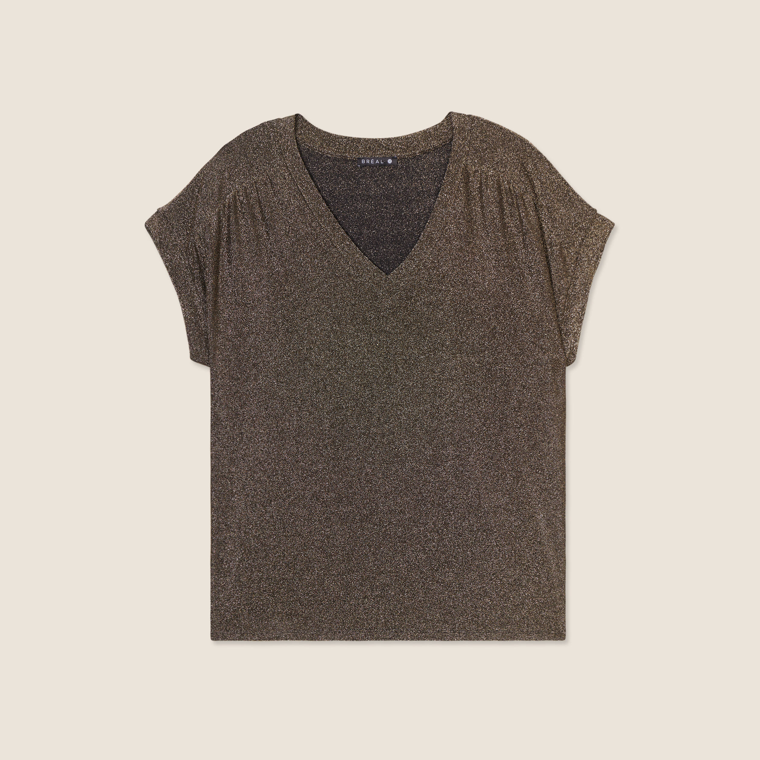 T-shirt manches courtes camel femme