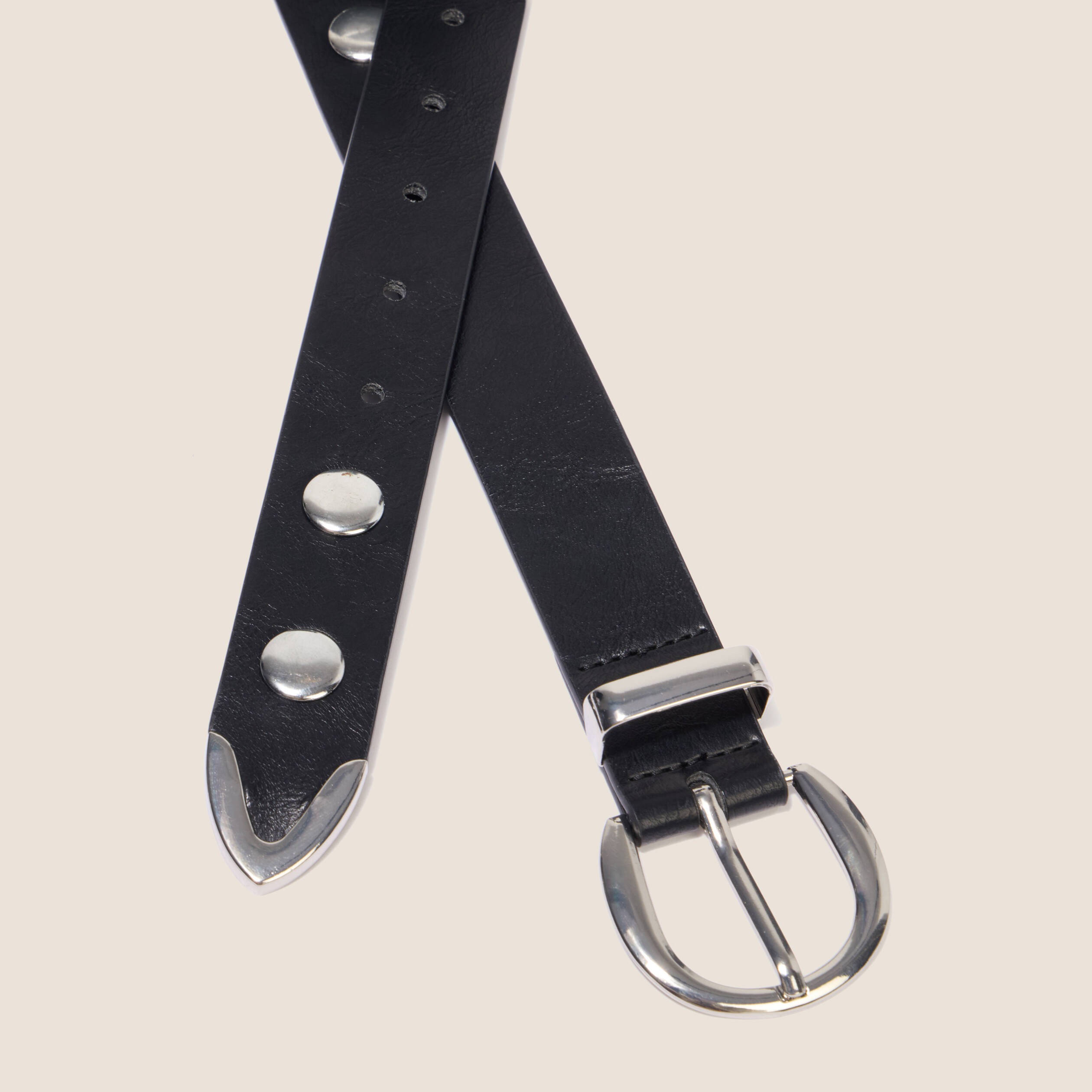 Ceinture large noir femme
