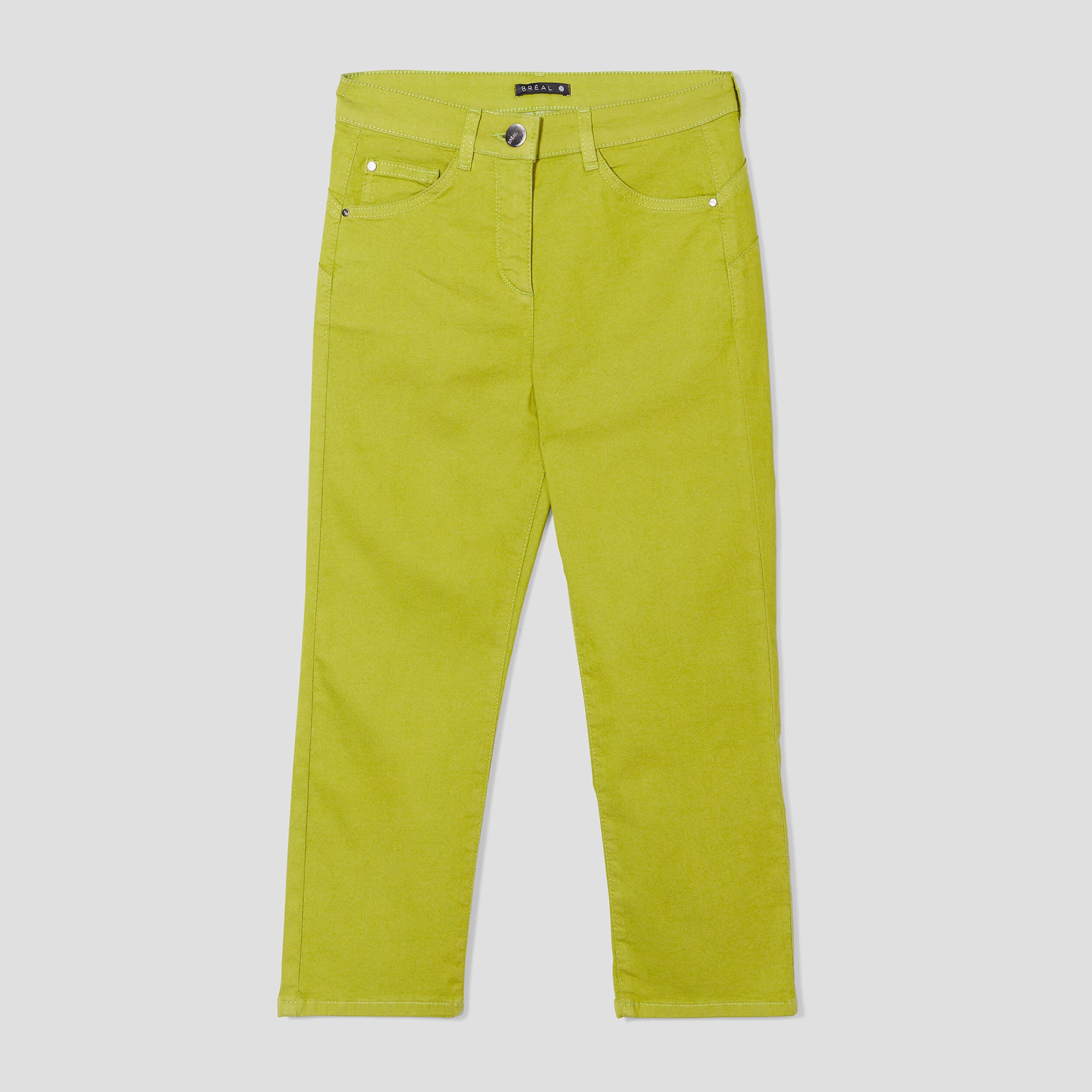 Pantacourt magique Le L&eacute;ger coupe droite vert olive femme