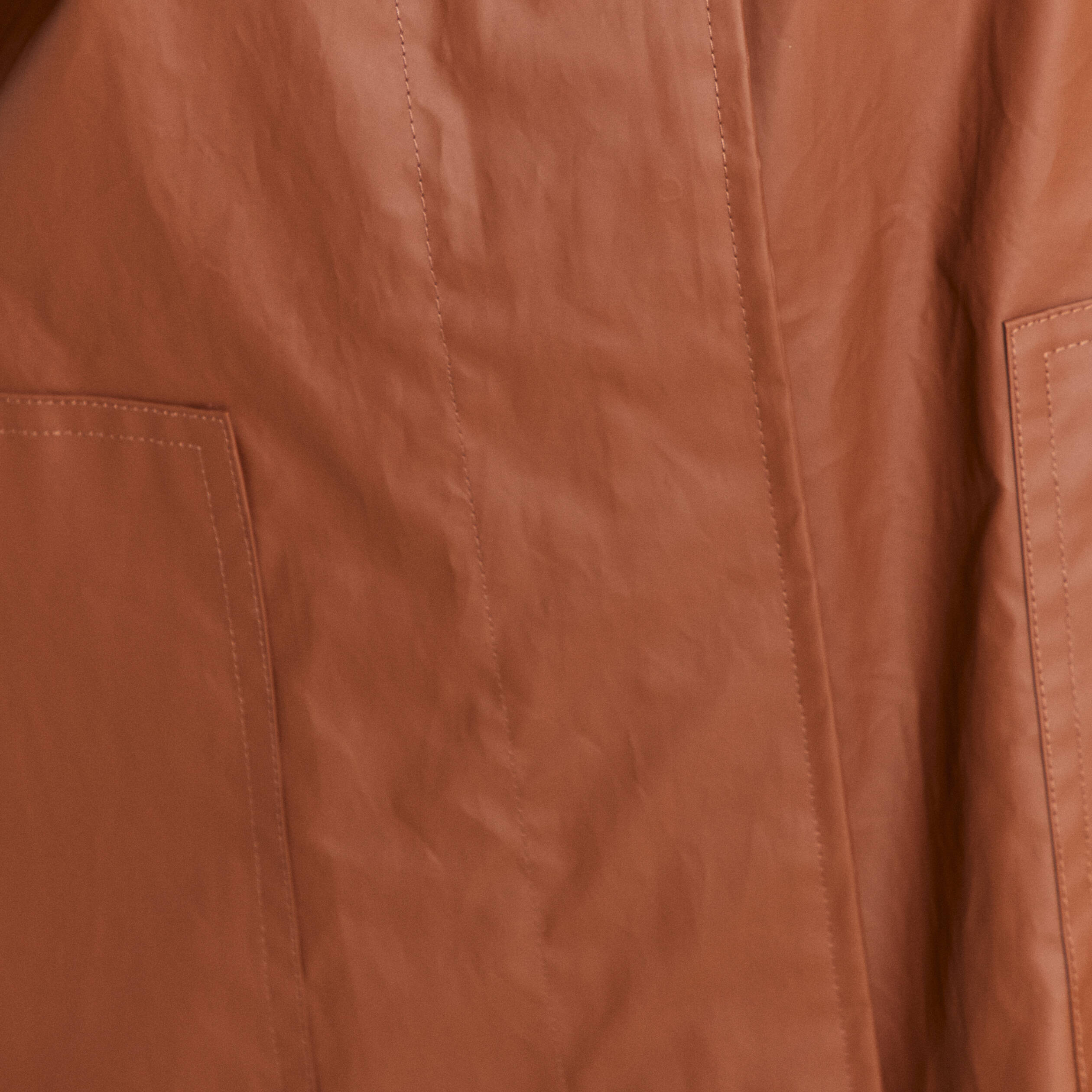 Parka à capuche marron foncé femme