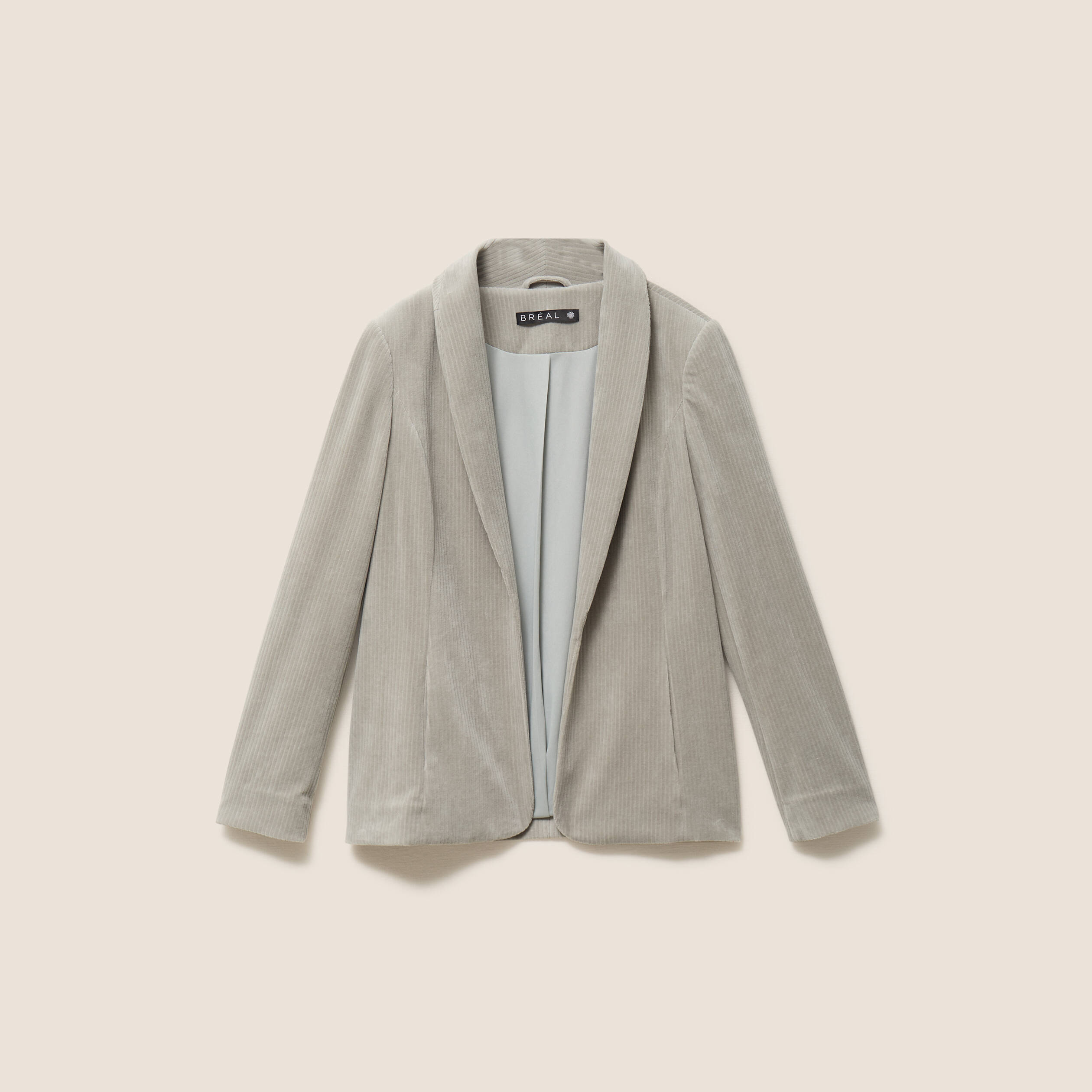 Veste tailleur velours vert clair femme