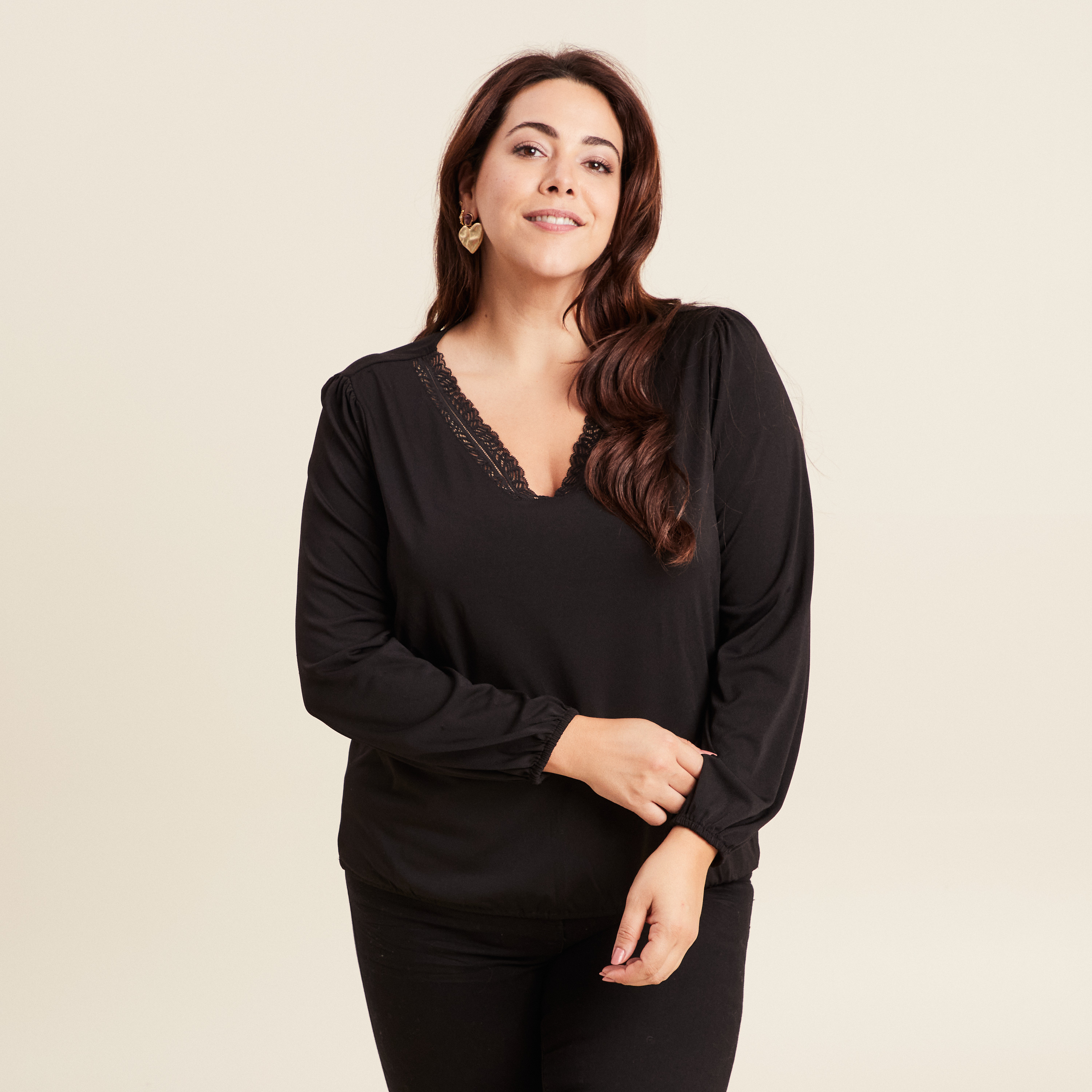 blouse manches longues noir femme Blouse manches longues noir femme