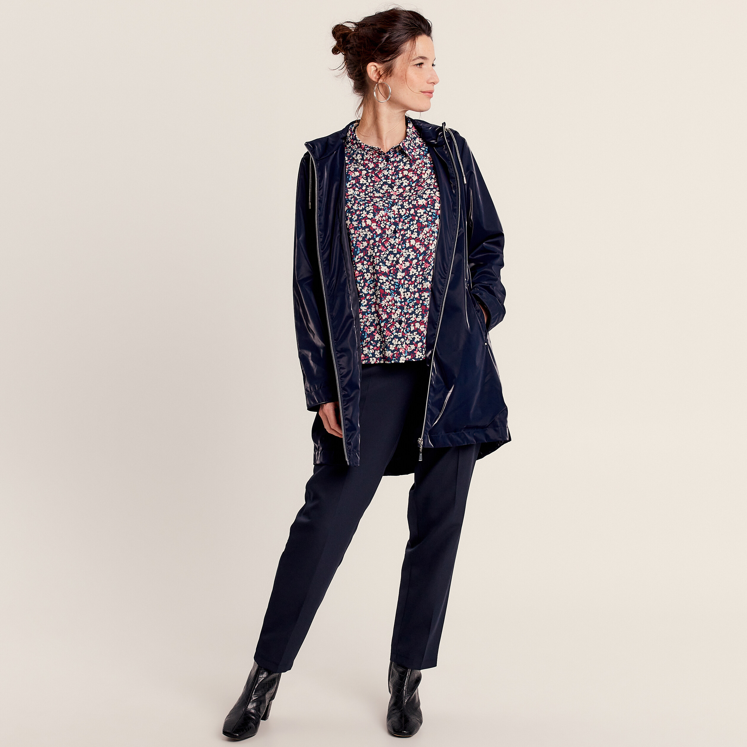 Pantalon jogging 7/8ème bleu foncé femme