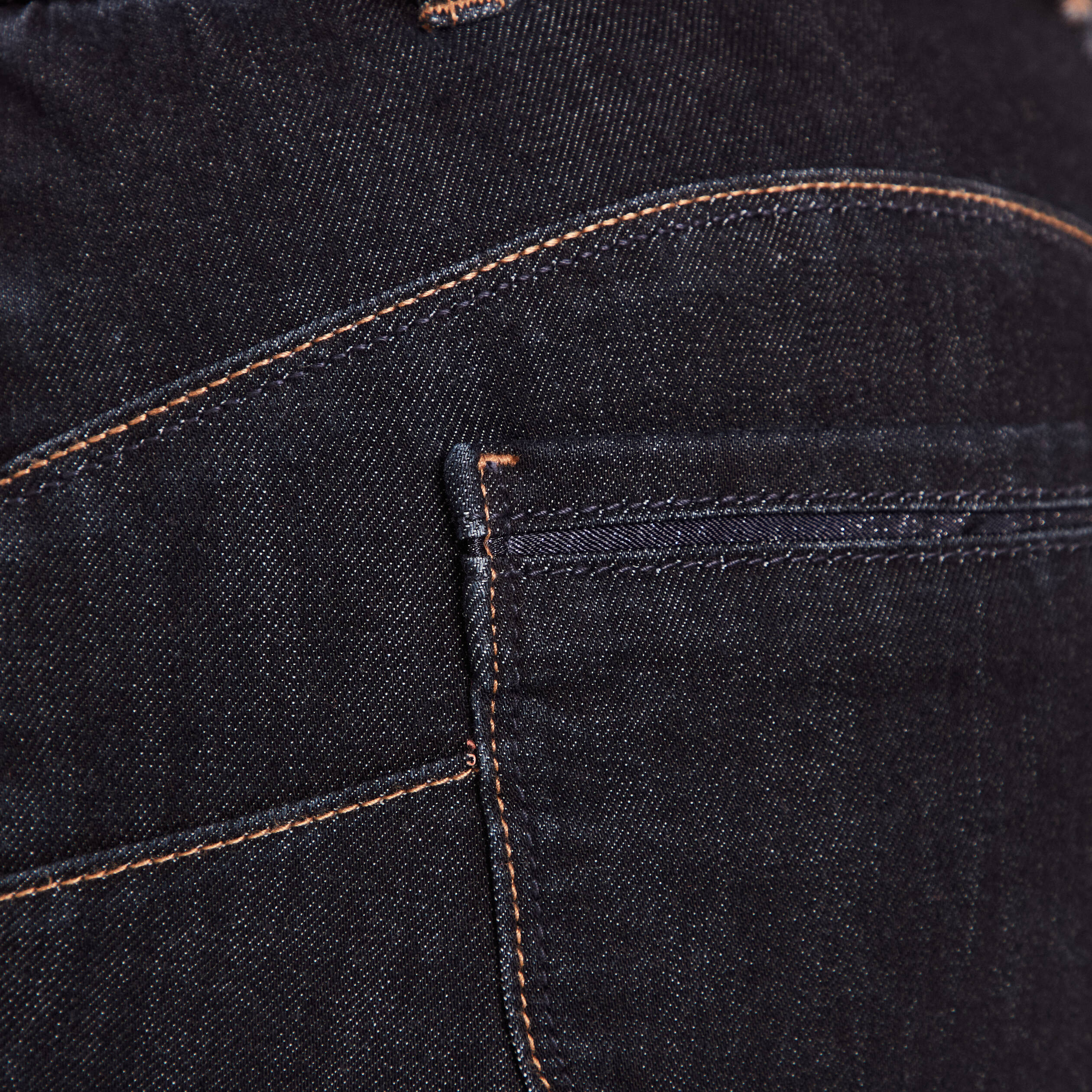 jean droit taille basculee denim brut femme Jean droit taille basculée denim brut femme
